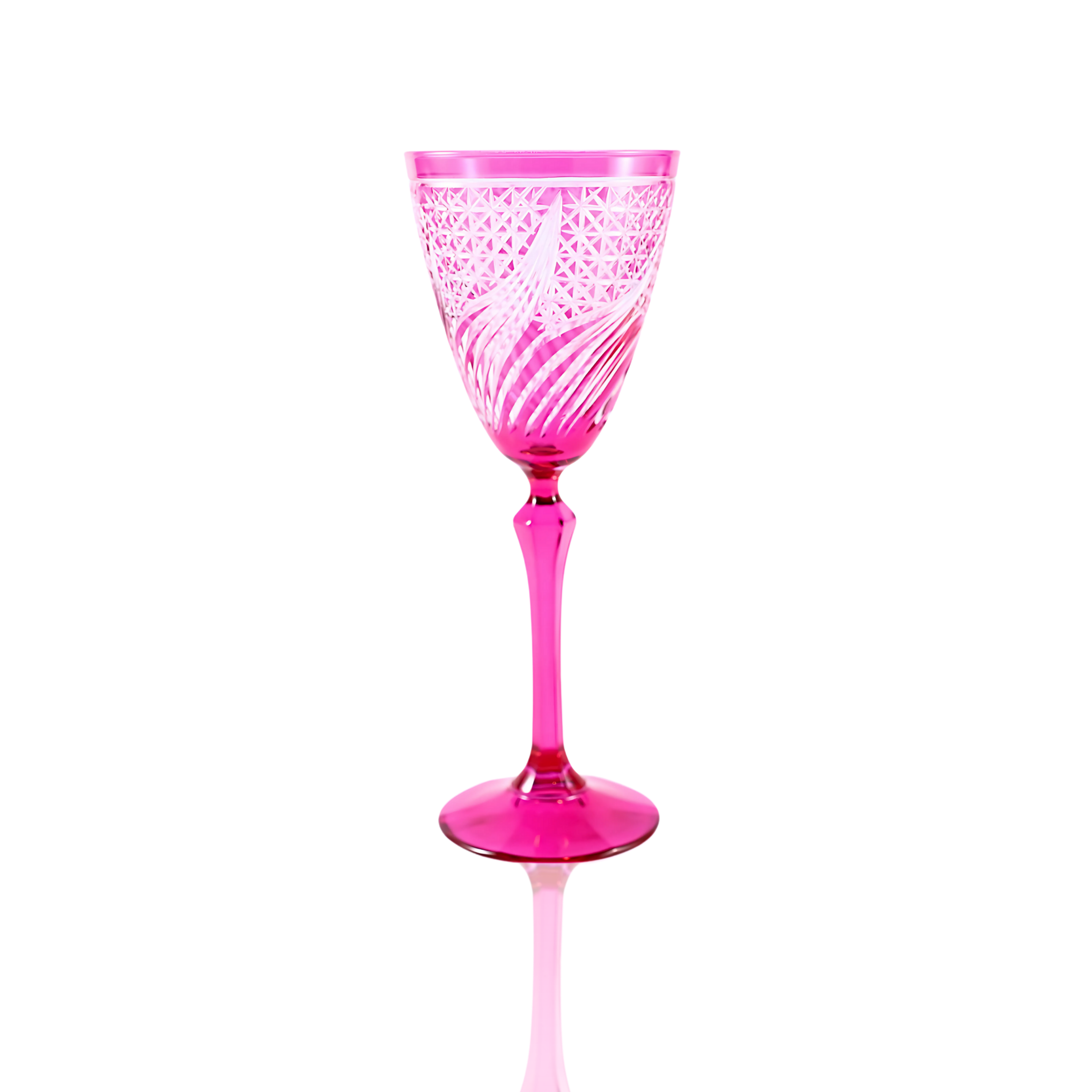 Aurora Wine Glass - Set Of 2 - Margerie Crystal USA
