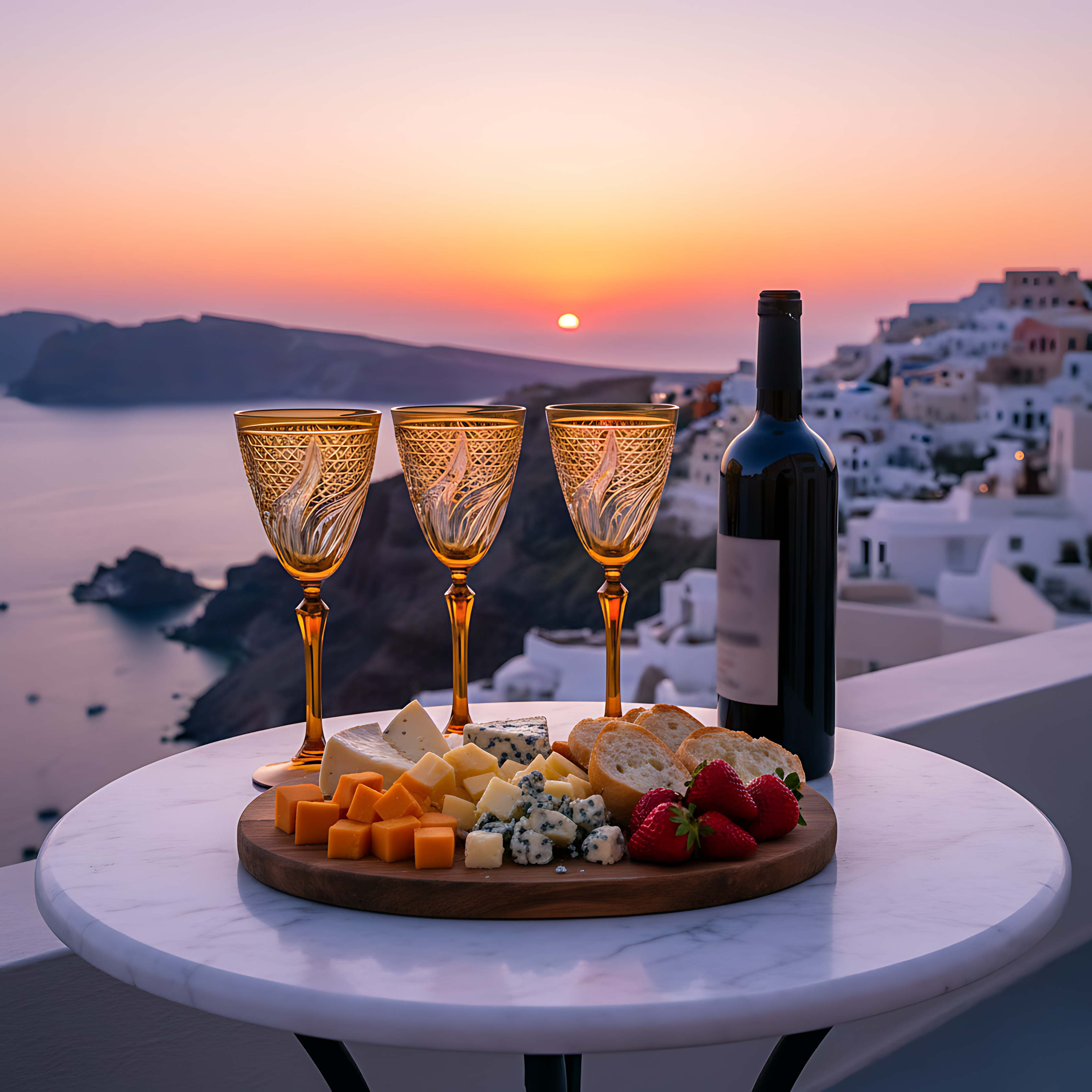 Aurora Wine Glass - Set Of 2 - Margerie Crystal USA