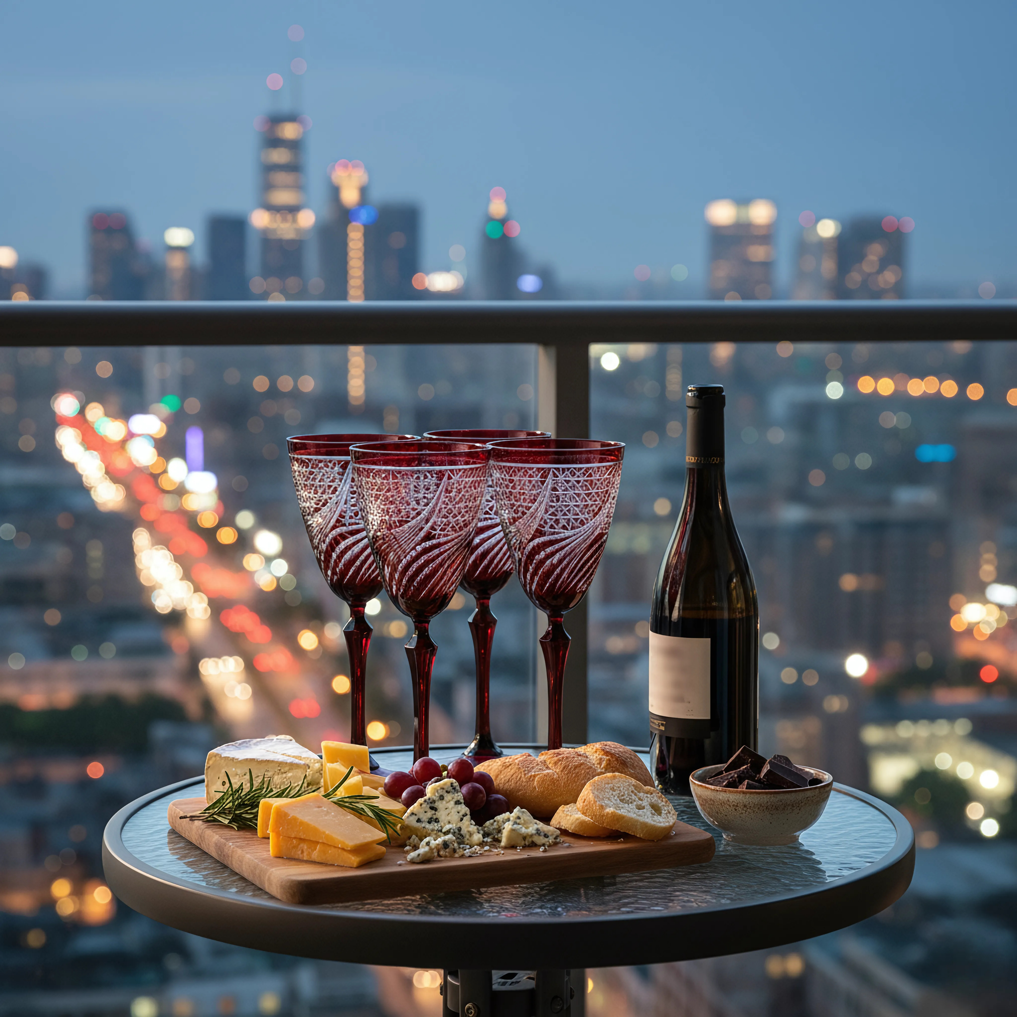 Aurora Wine Glass - Set Of 2 - Margerie Crystal USA