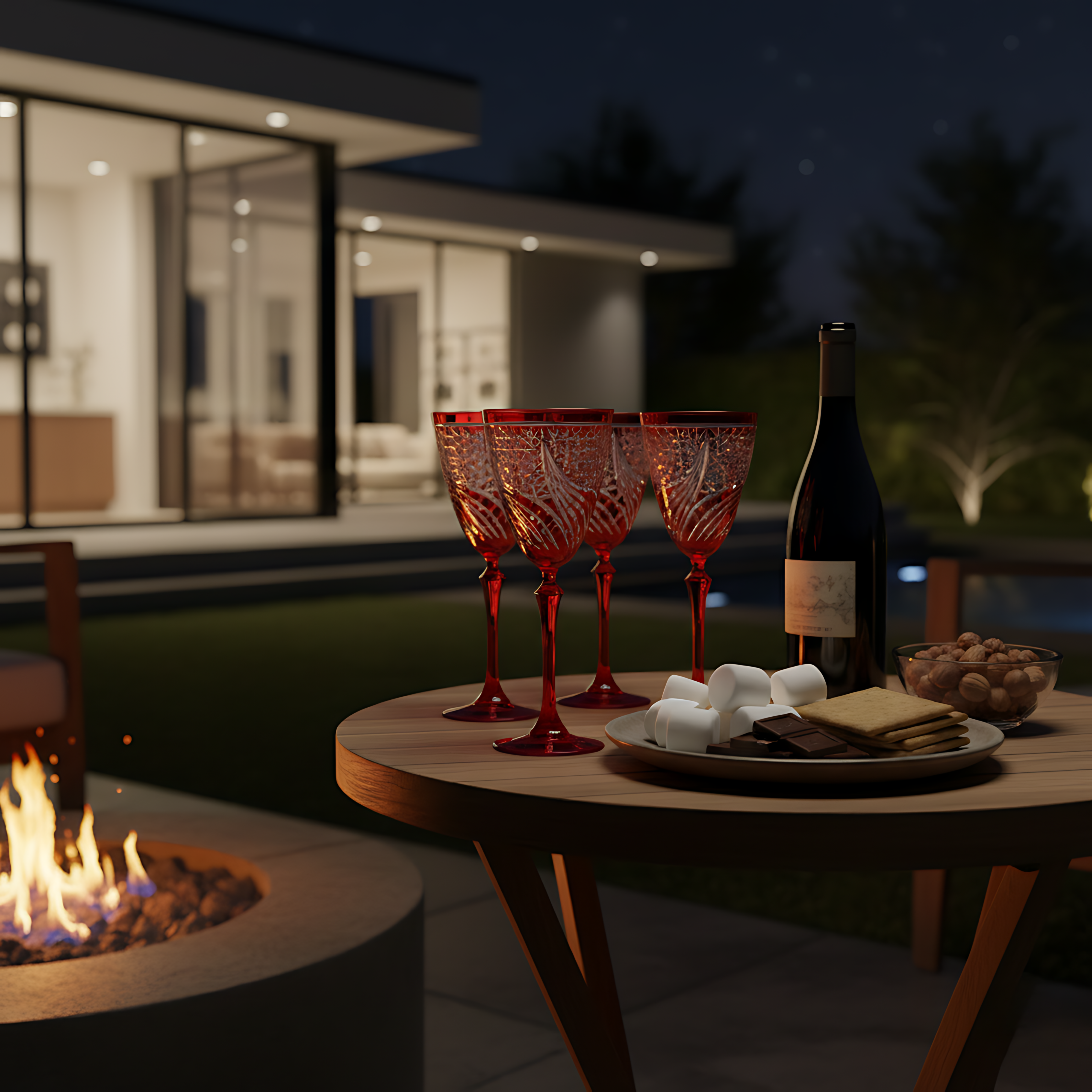 Aurora Wine Glass - Set Of 2 - Margerie Crystal USA