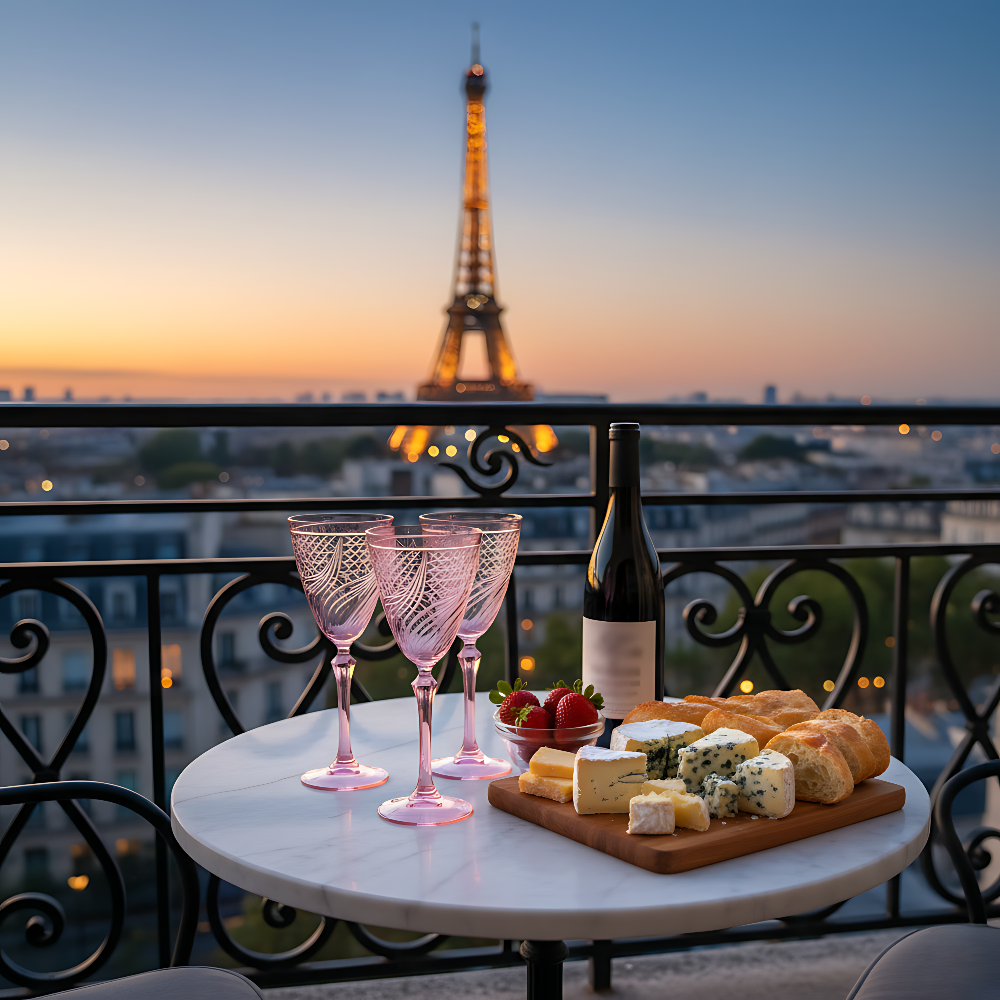 Aurora Wine Glass - Set Of 2 - Margerie Crystal USA