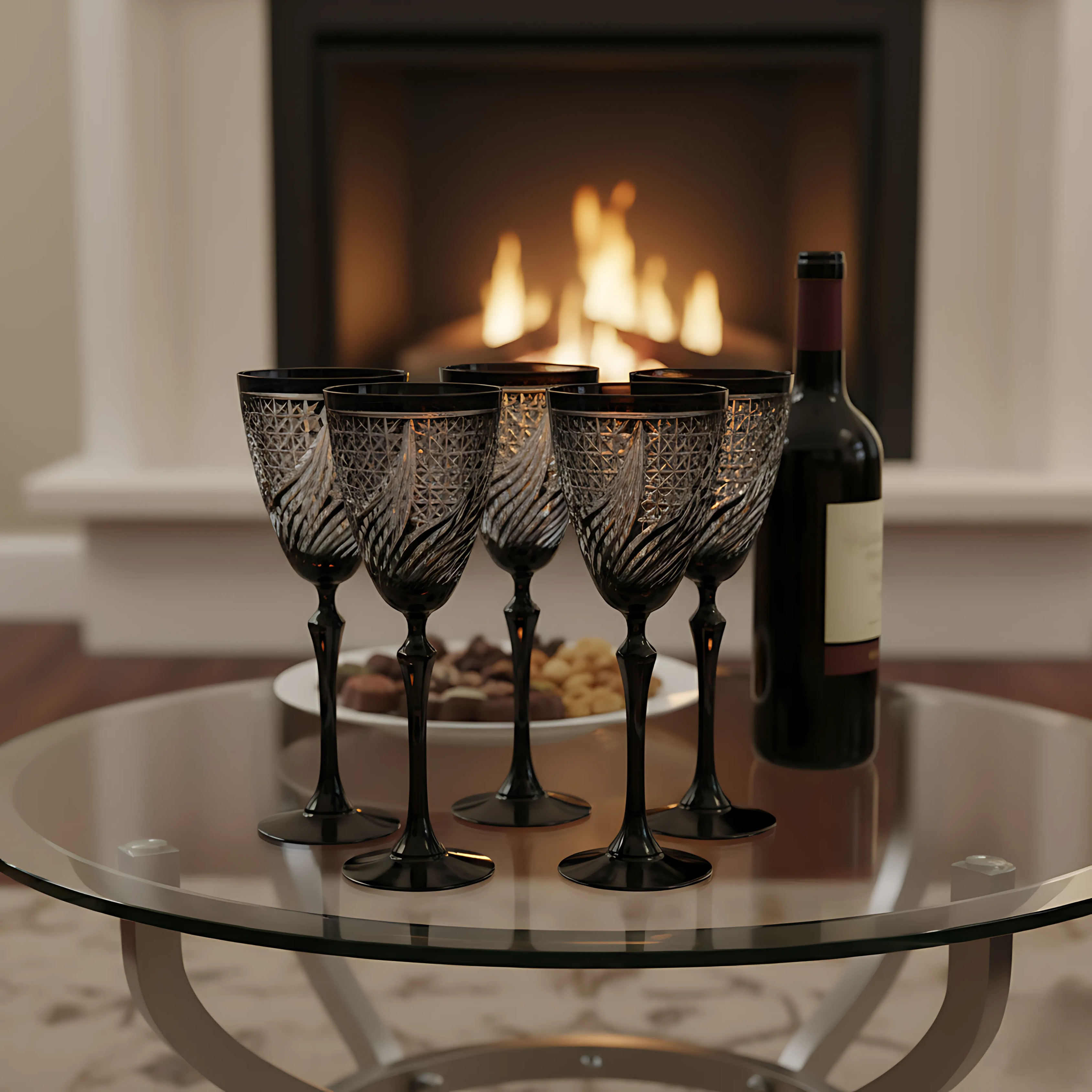 Aurora Wine Glass - Set Of 2 - Margerie Crystal USA