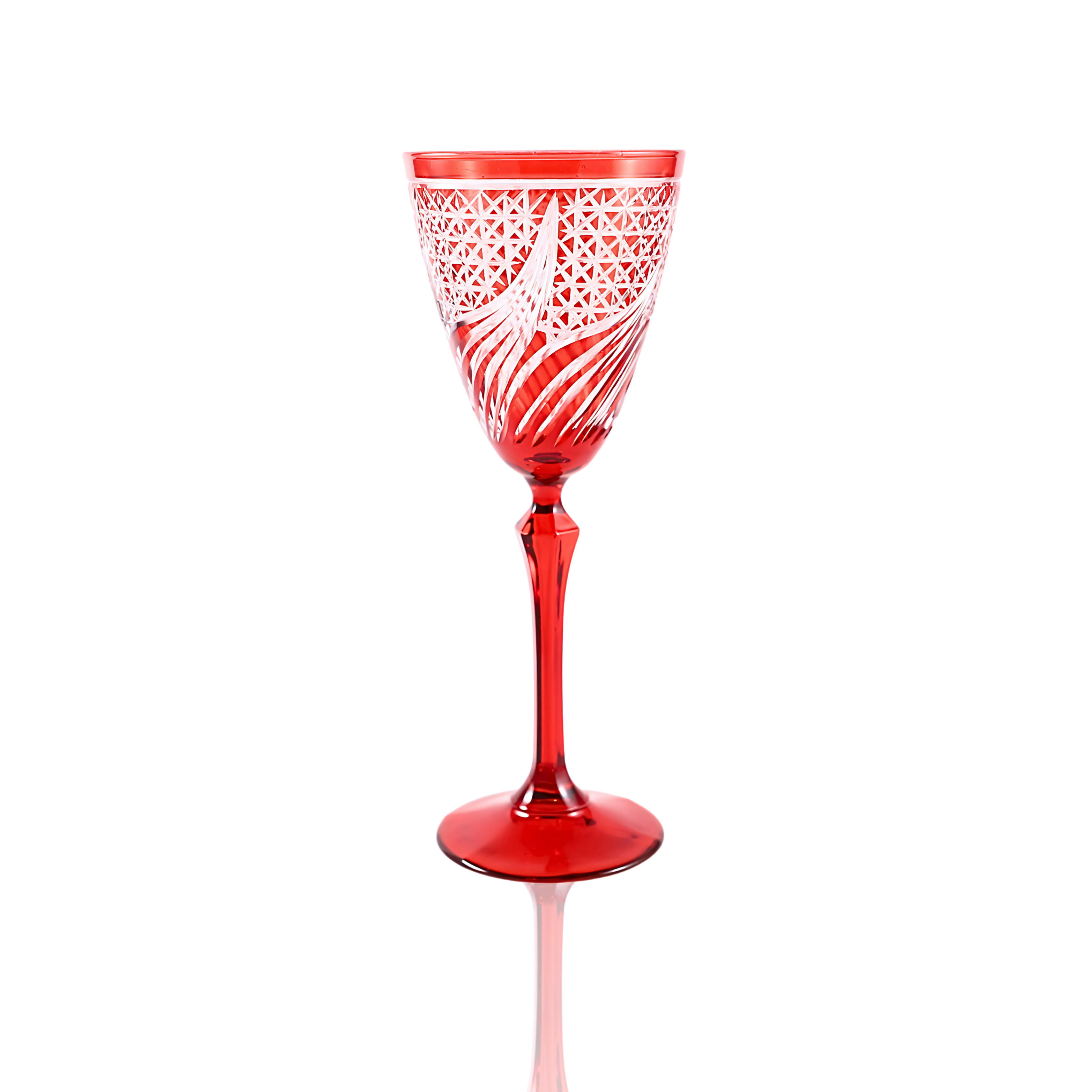 Aurora Wine Glass - Set Of 2 - Margerie Crystal USA