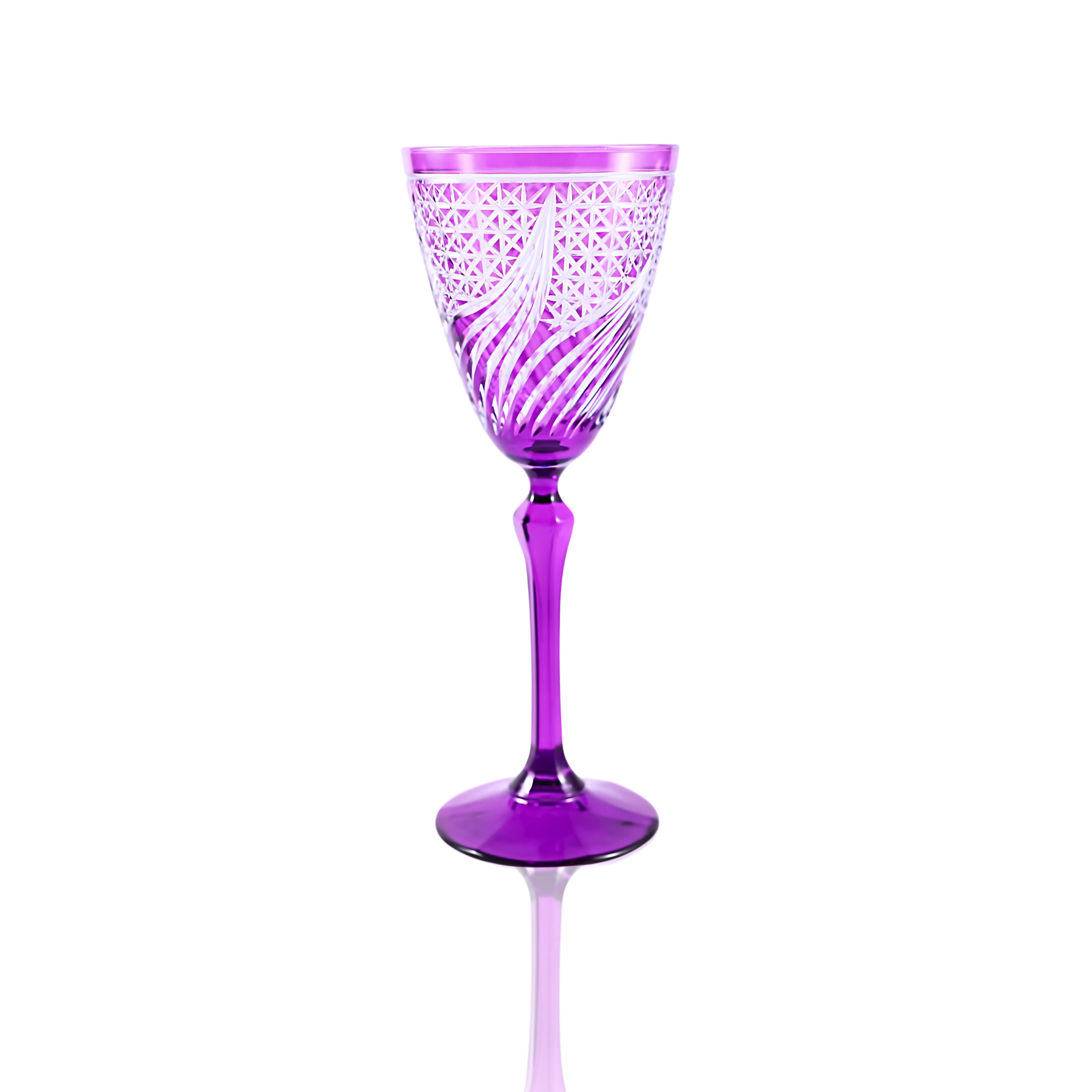 Aurora Wine Glass - Set Of 2 - Margerie Crystal USA