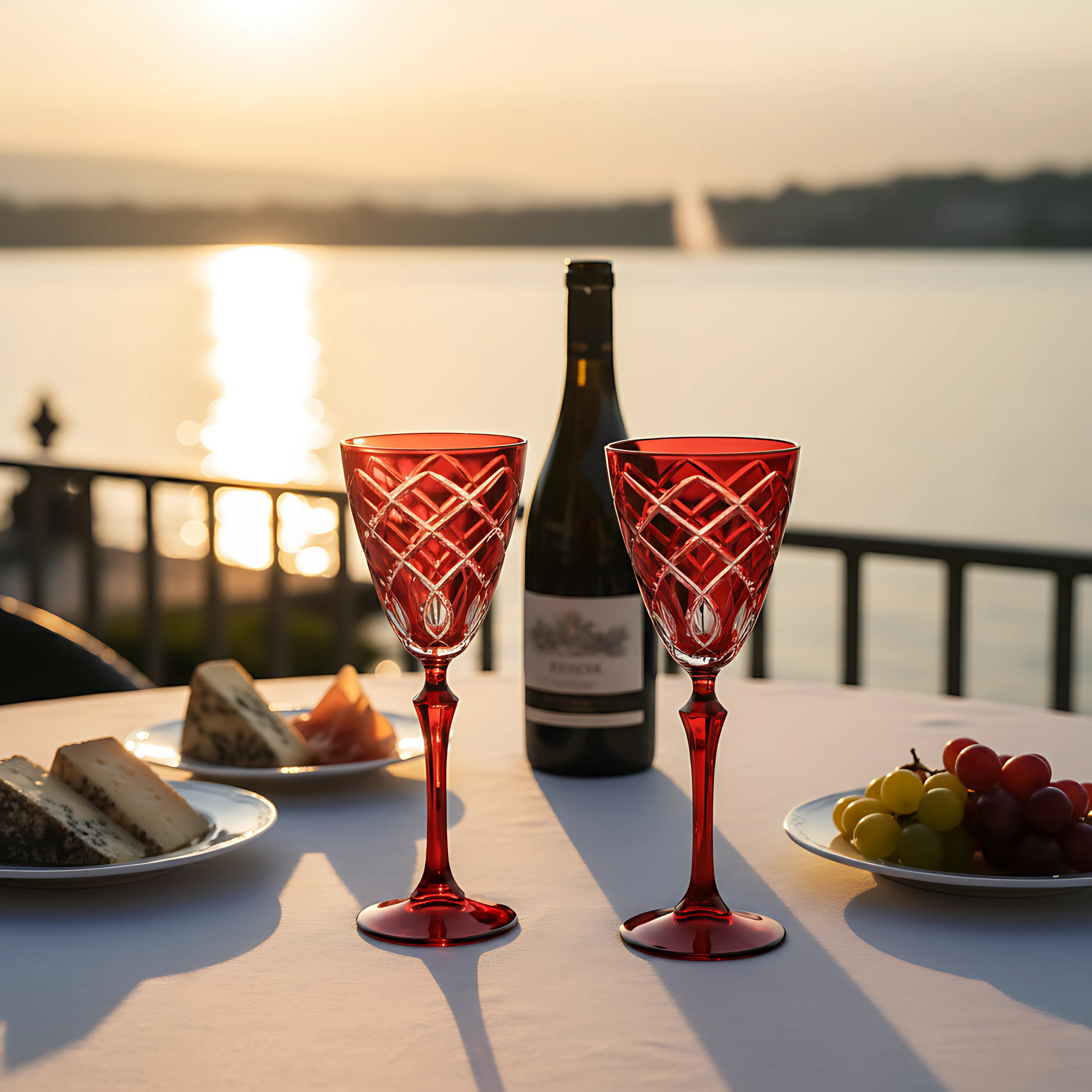 Heritage Wine Glass - Set Of 2 - Margerie Crystal USA