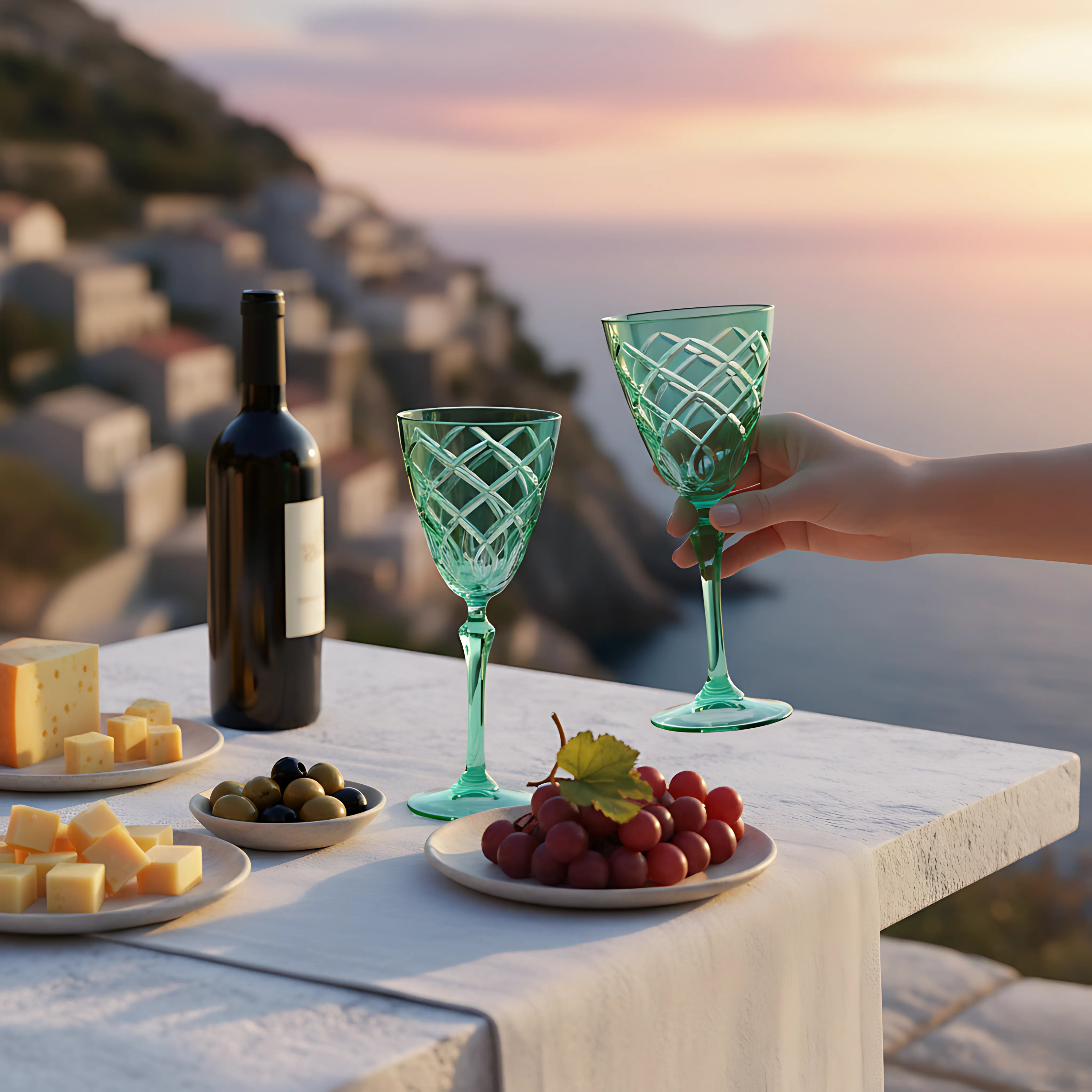 Heritage Wine Glass - Set Of 2 - Margerie Crystal USA