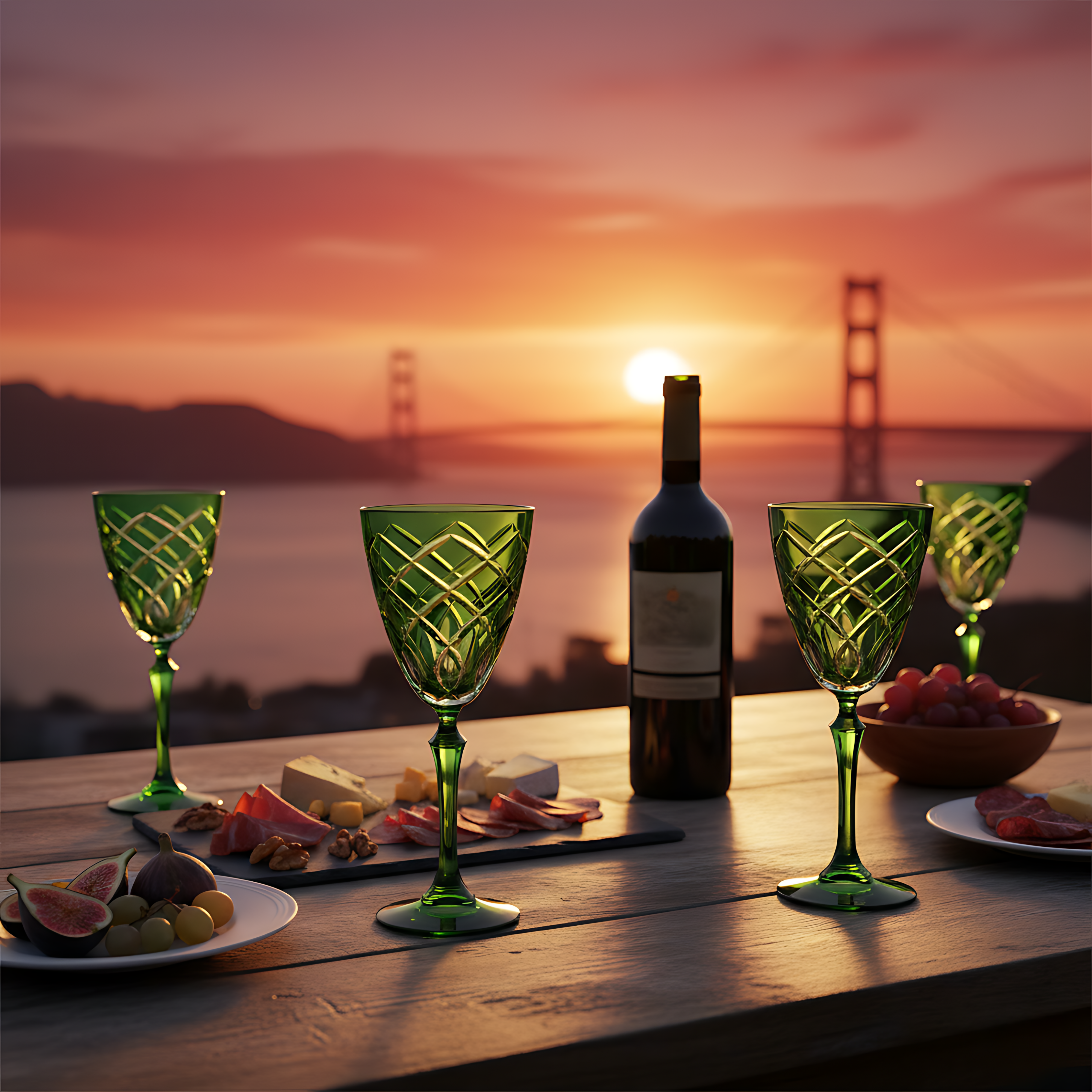 Heritage Wine Glass - Set Of 2 - Margerie Crystal USA