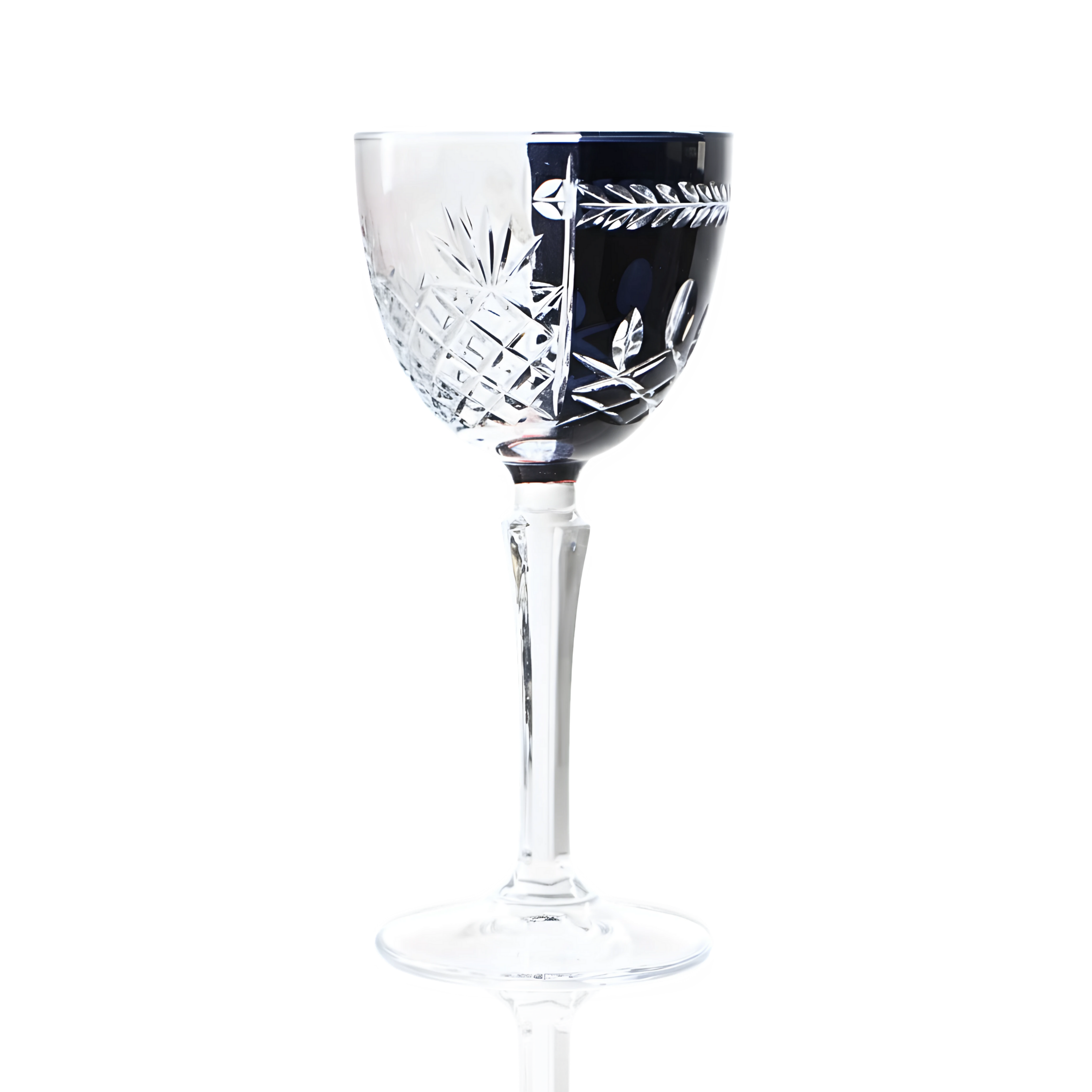 Aurel Hybrid Cut Crystal Cocktail Glasses - Set Of 2 - Margerie Crystal USA