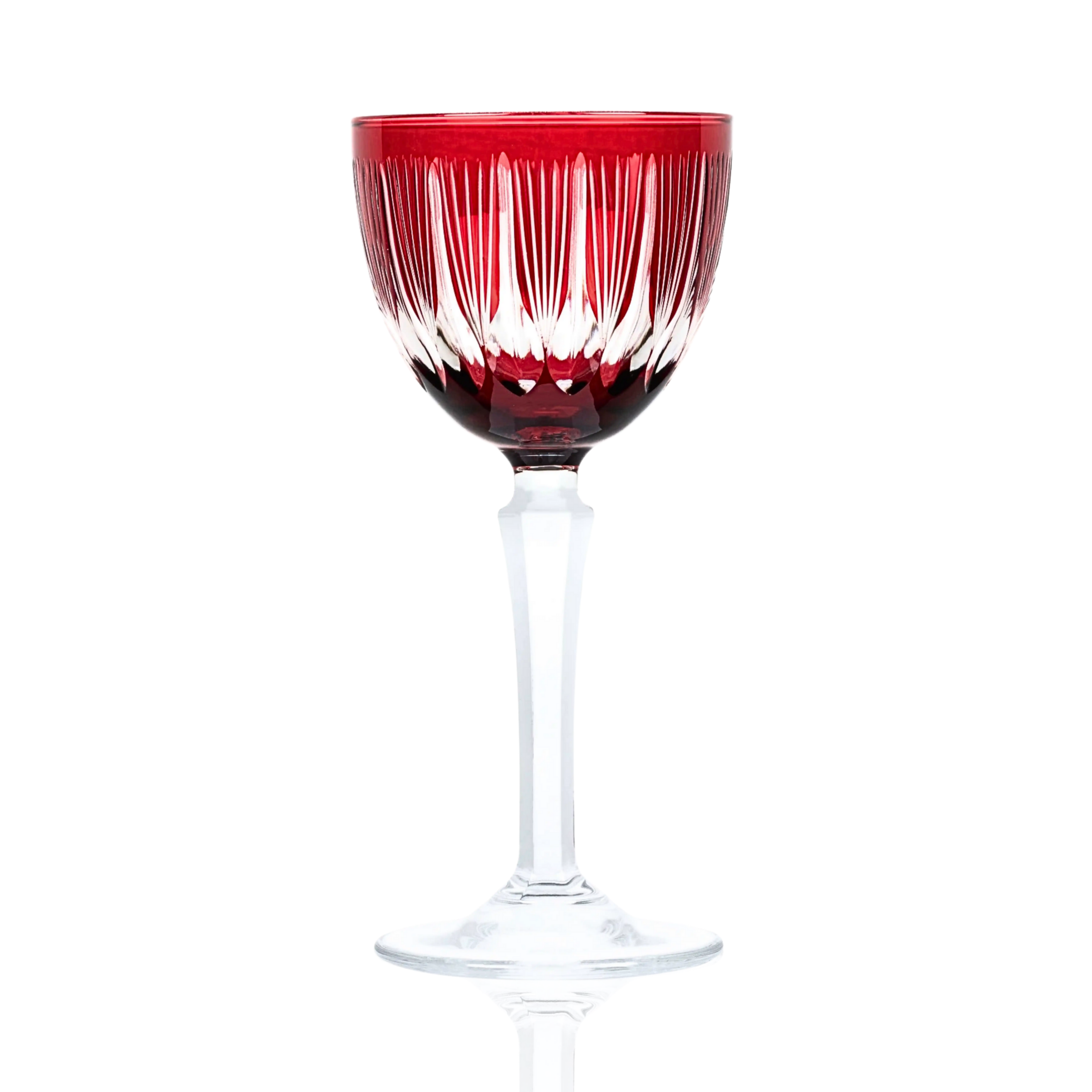 Grape Vintage Cut Crystal Cocktail Glasses - Set Of 2 - Margerie Crystal USA