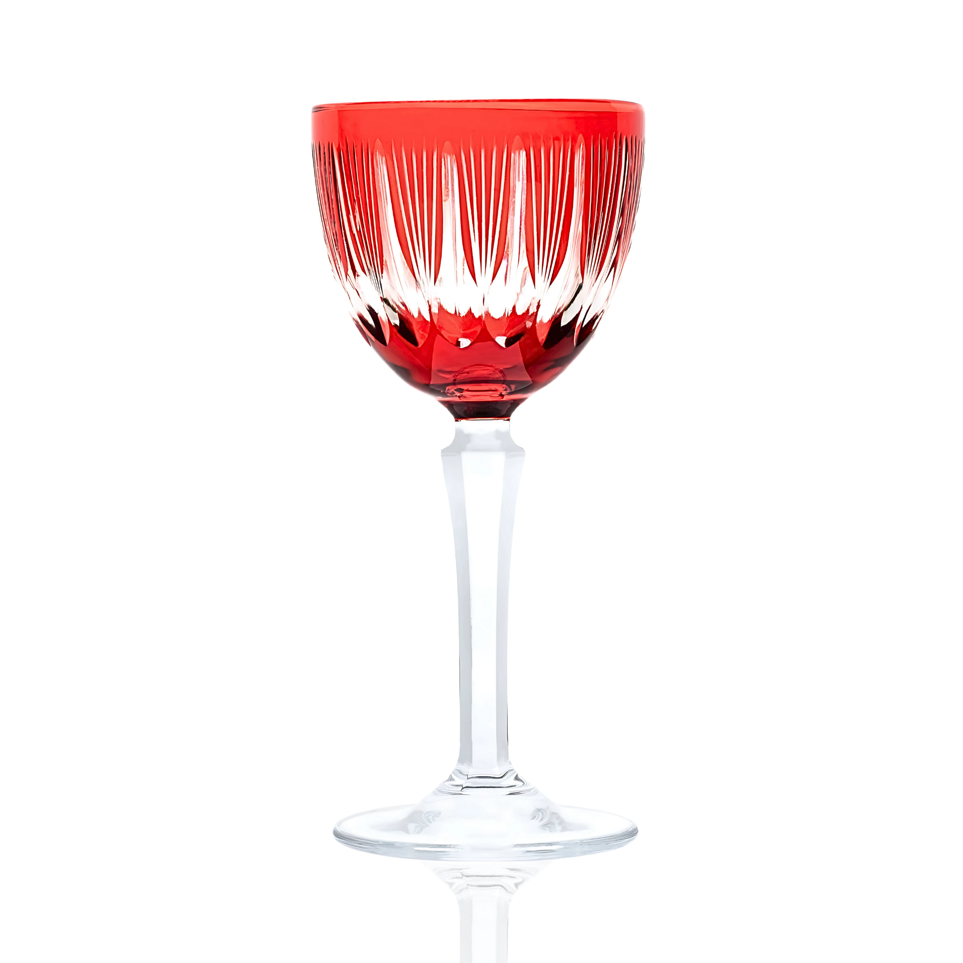 Grape Vintage Cut Crystal Cocktail Glasses - Set Of 2 - Margerie Crystal USA