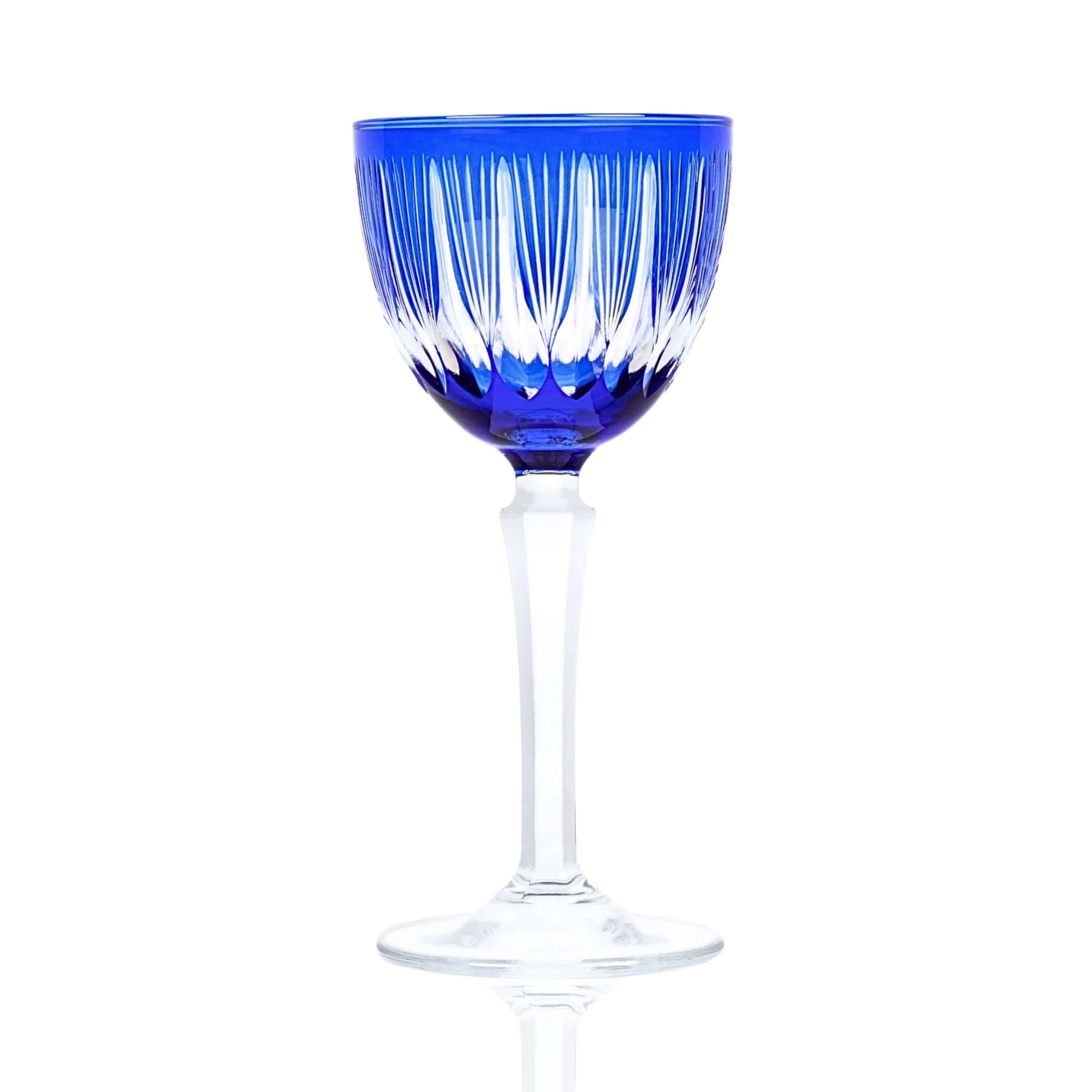 Grape Vintage Cut Crystal Cocktail Glasses - Set Of 2 - Margerie Crystal USA