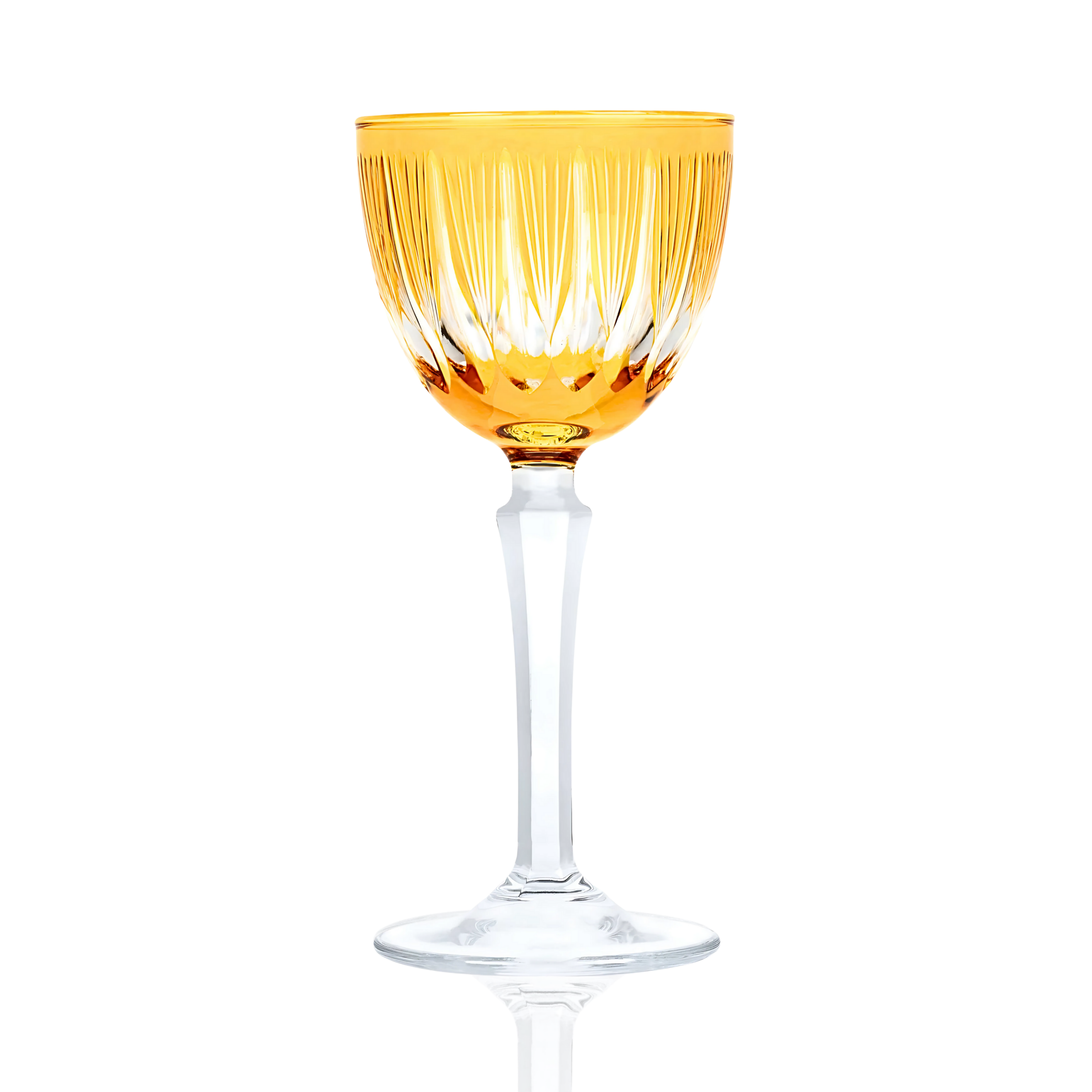 Grape Vintage Cut Crystal Cocktail Glasses - Set Of 2 - Margerie Crystal USA