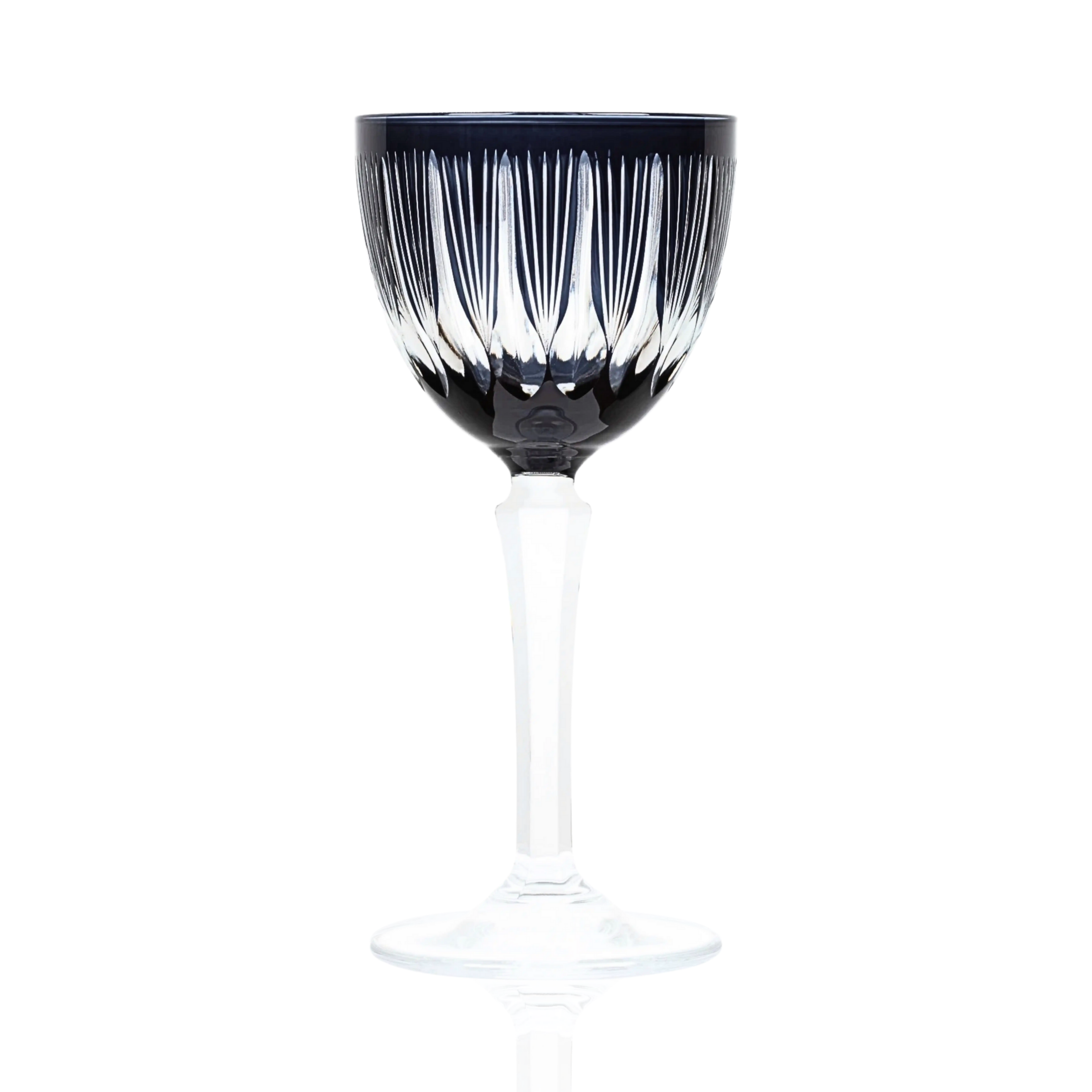 Grape Vintage Cut Crystal Cocktail Glasses - Set Of 2 - Margerie Crystal USA