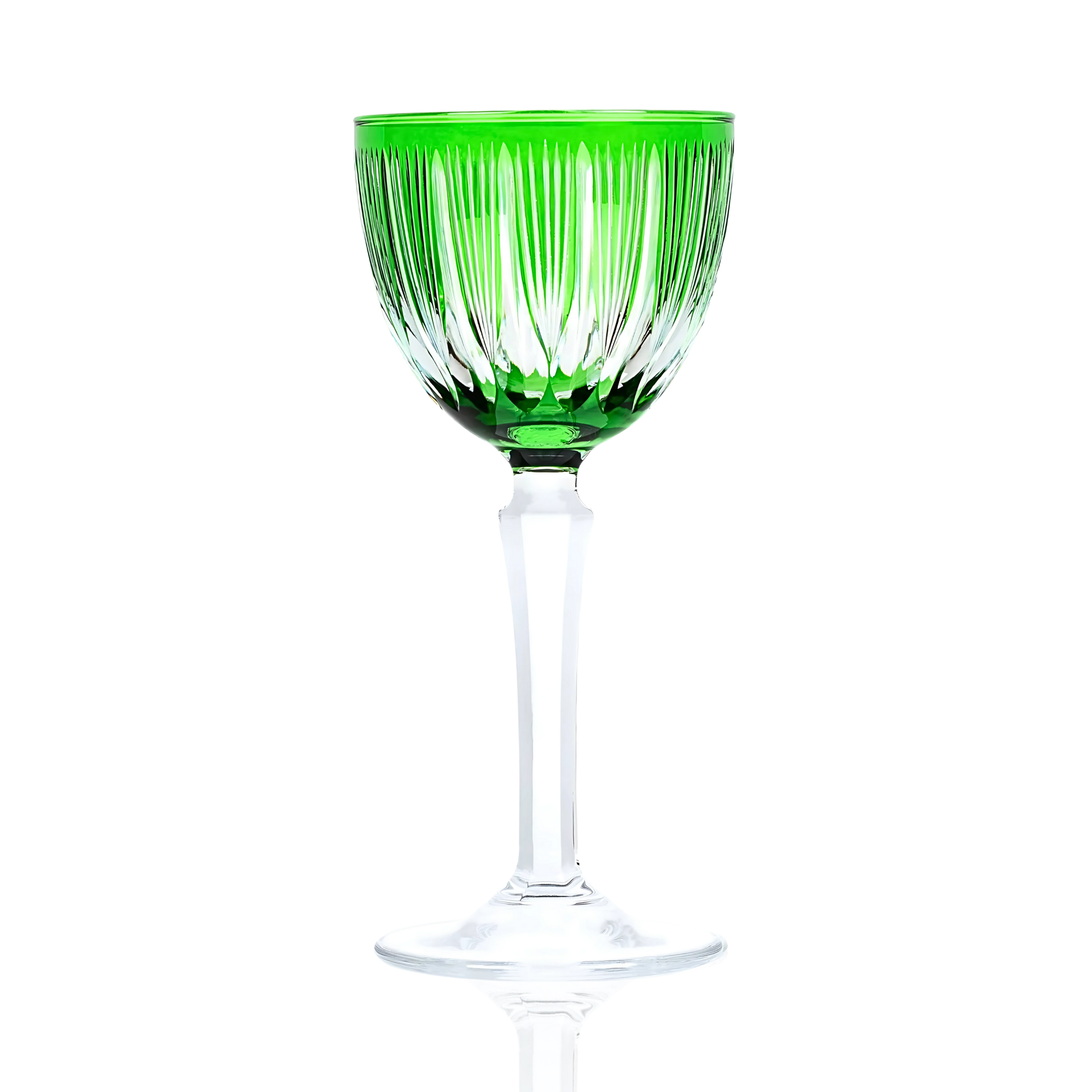Grape Vintage Cut Crystal Cocktail Glasses - Set Of 2 - Margerie Crystal USA