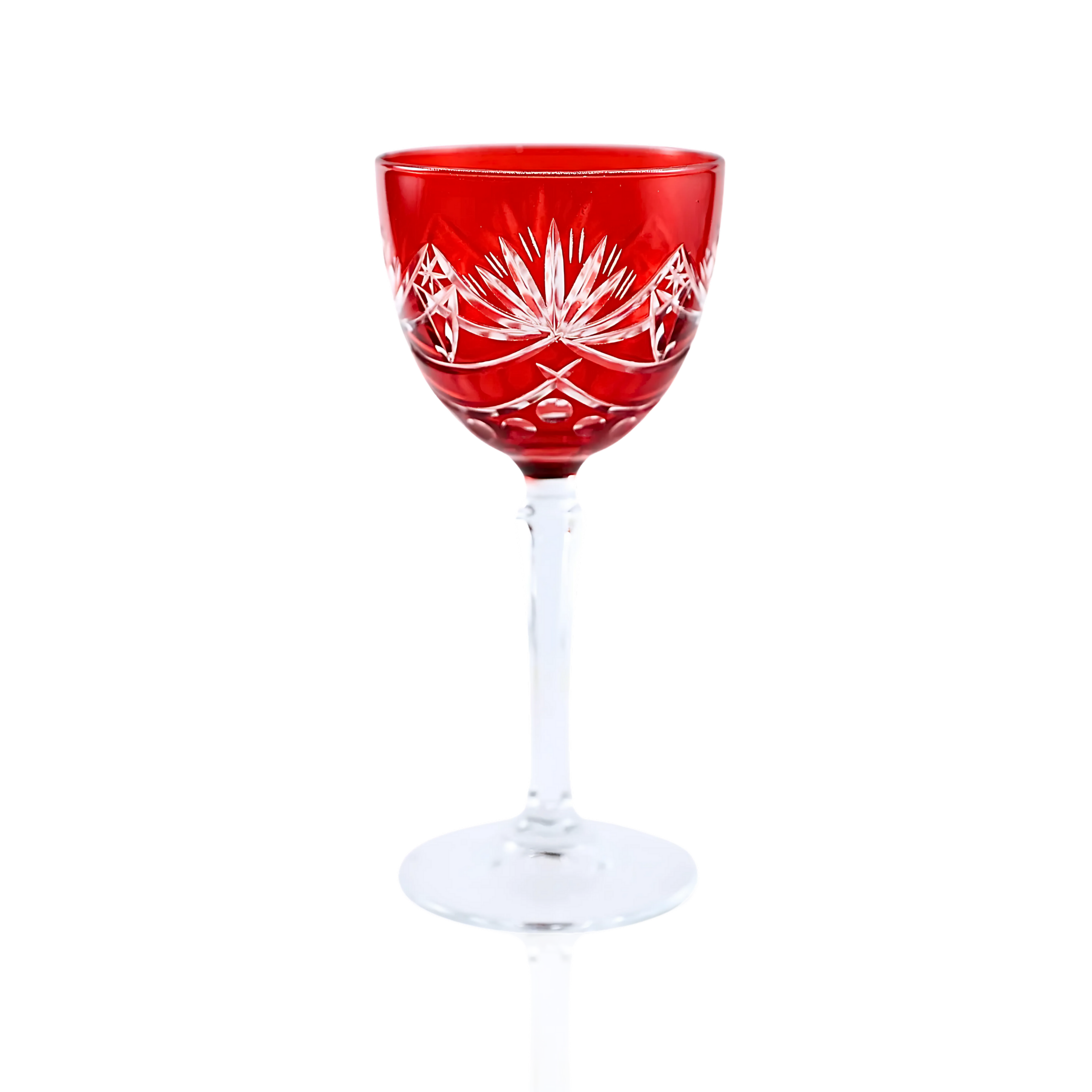 Vintage Cut Crystal Cocktail Glasses - Set Of 2 - Margerie Crystal USA