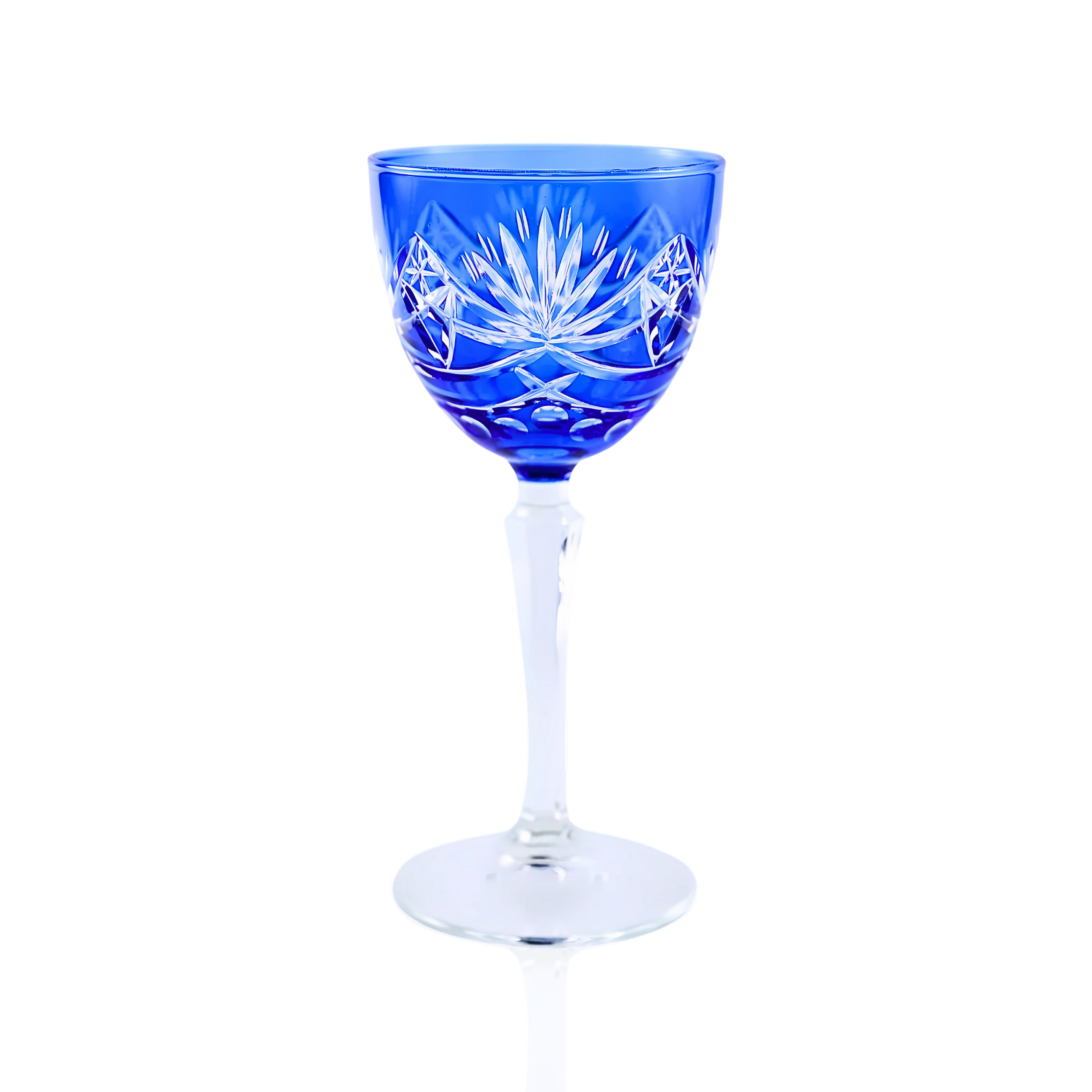 Vintage Cut Crystal Cocktail Glasses - Set Of 2 - Margerie Crystal USA