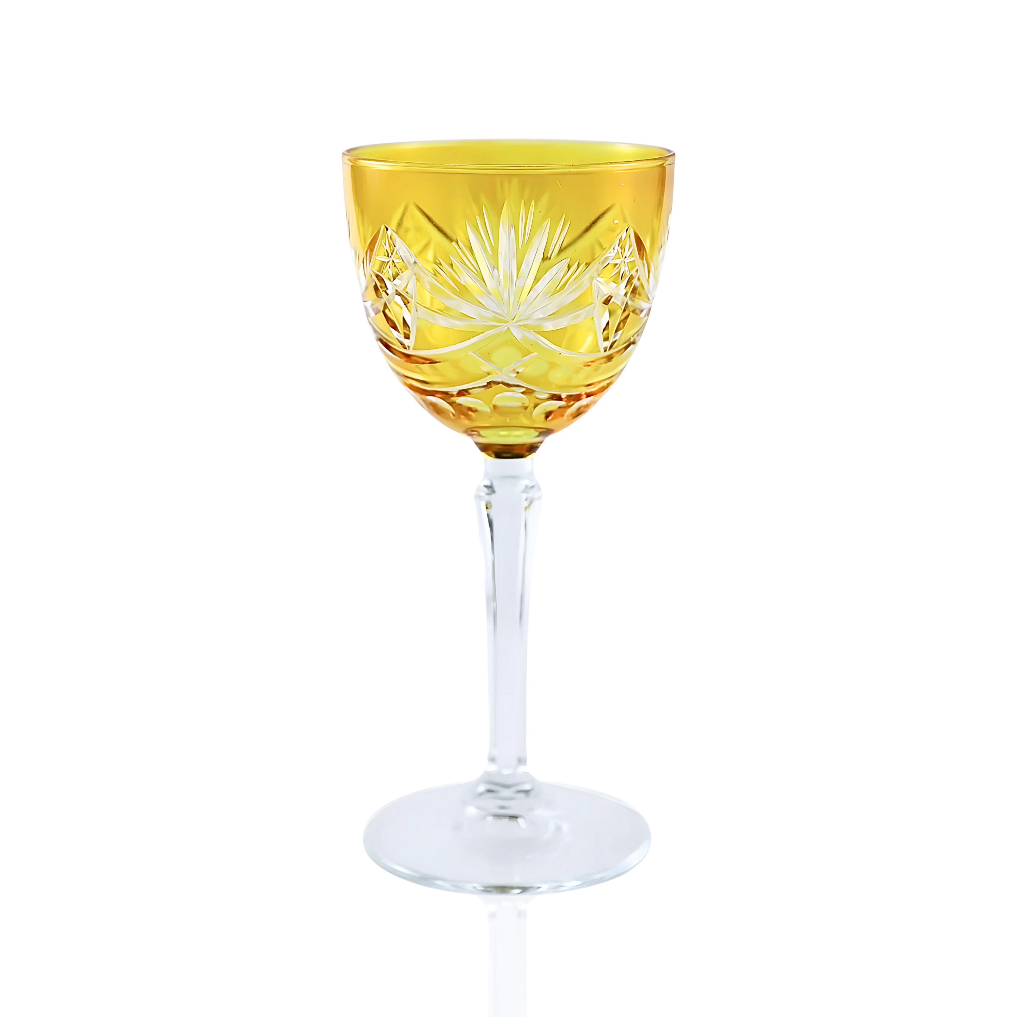 Vintage Cut Crystal Cocktail Glasses - Set Of 2 - Margerie Crystal USA