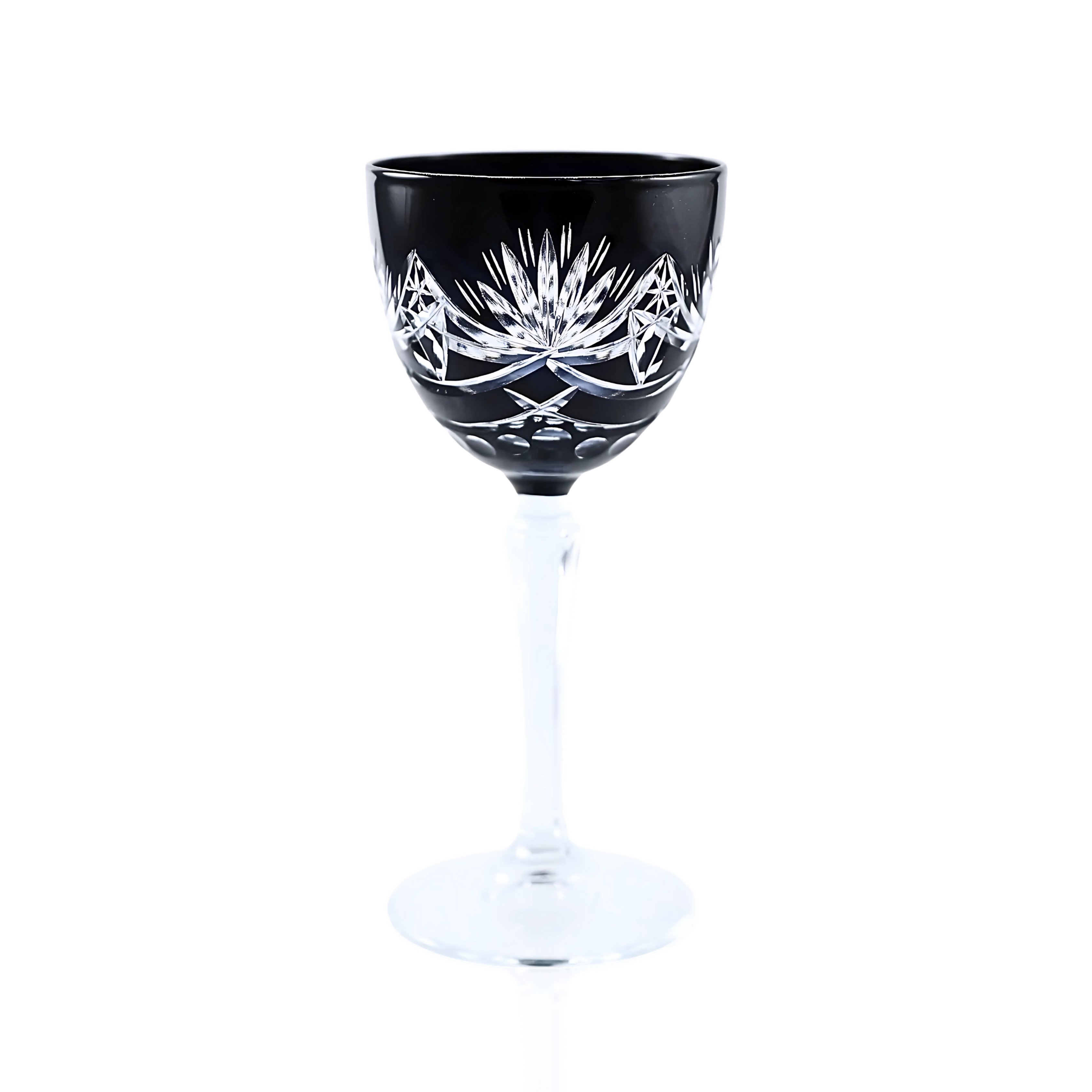Vintage Cut Crystal Cocktail Glasses - Set Of 2 - Margerie Crystal USA