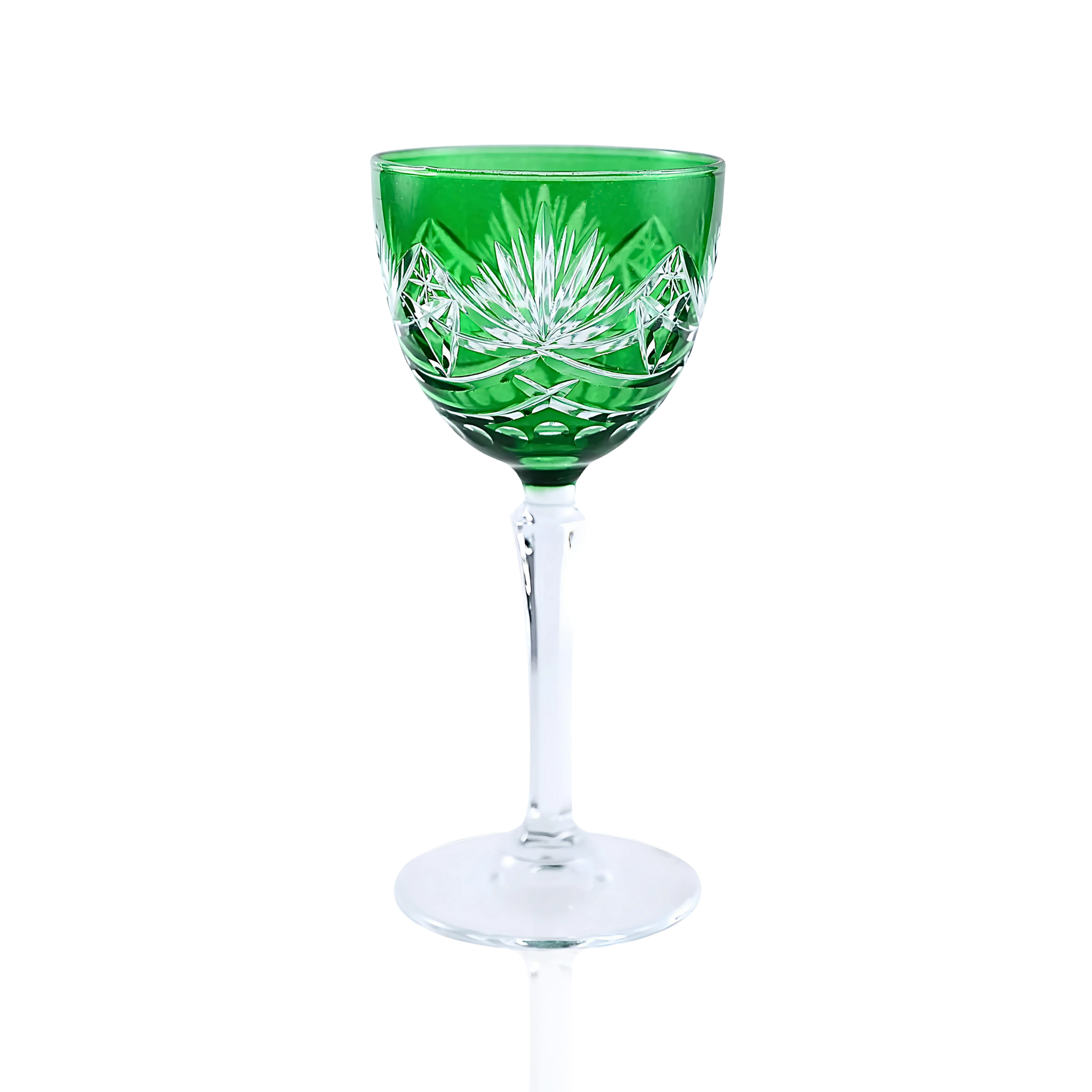 Vintage Cut Crystal Cocktail Glasses - Set Of 2 - Margerie Crystal USA