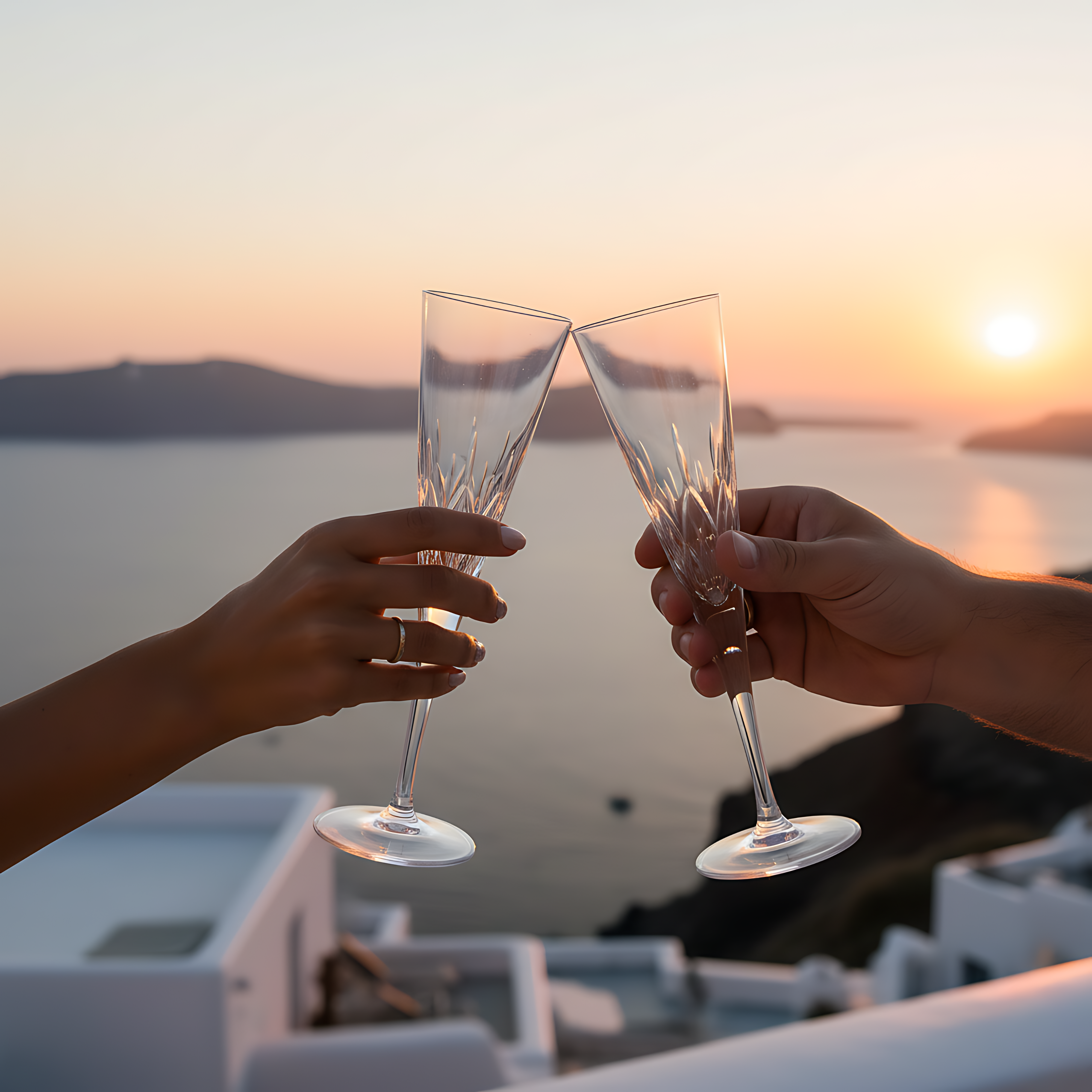 Aria Champagne Flute - Set Of 2 - Margerie Crystal USA