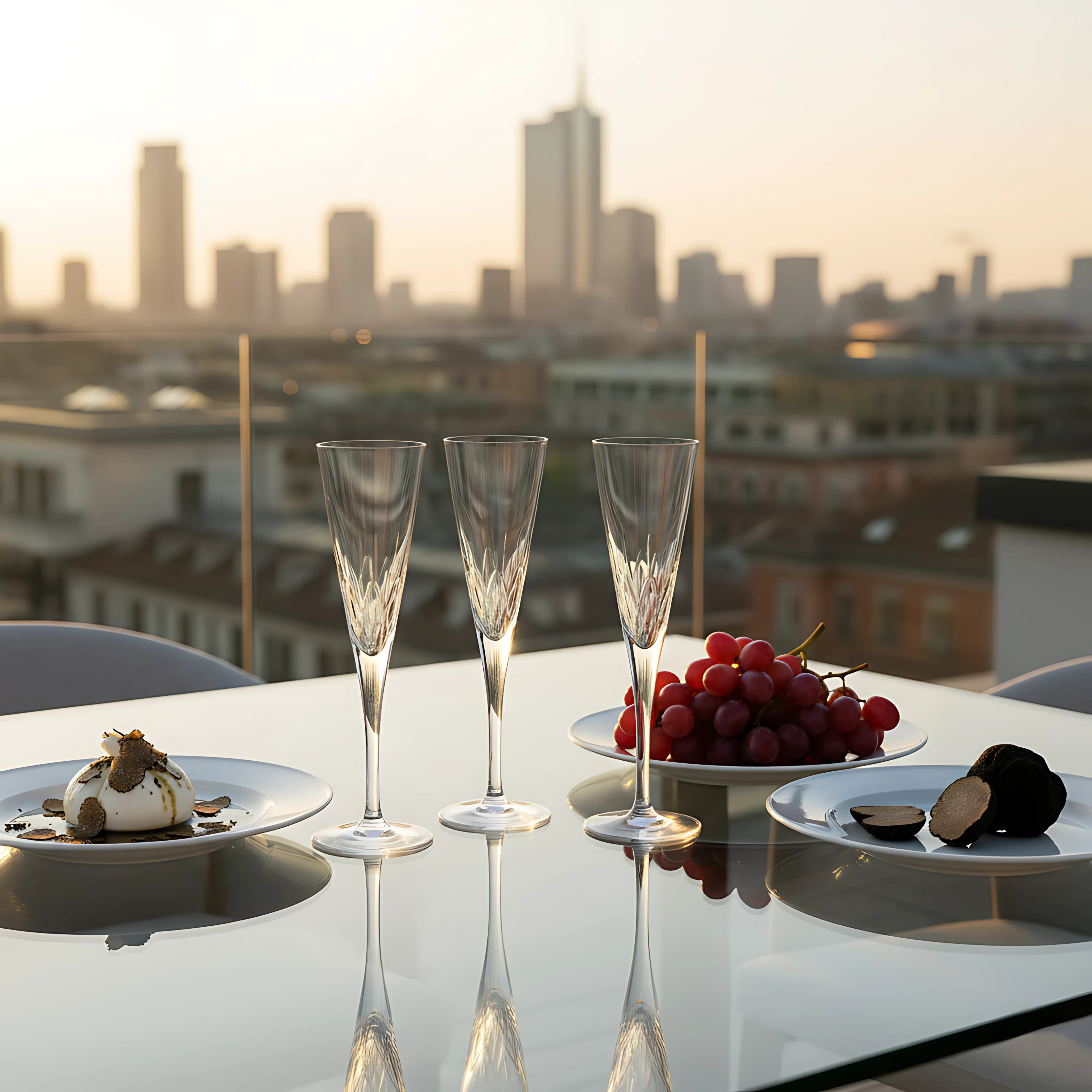 Aria Champagne Flute - Set Of 2 - Margerie Crystal USA