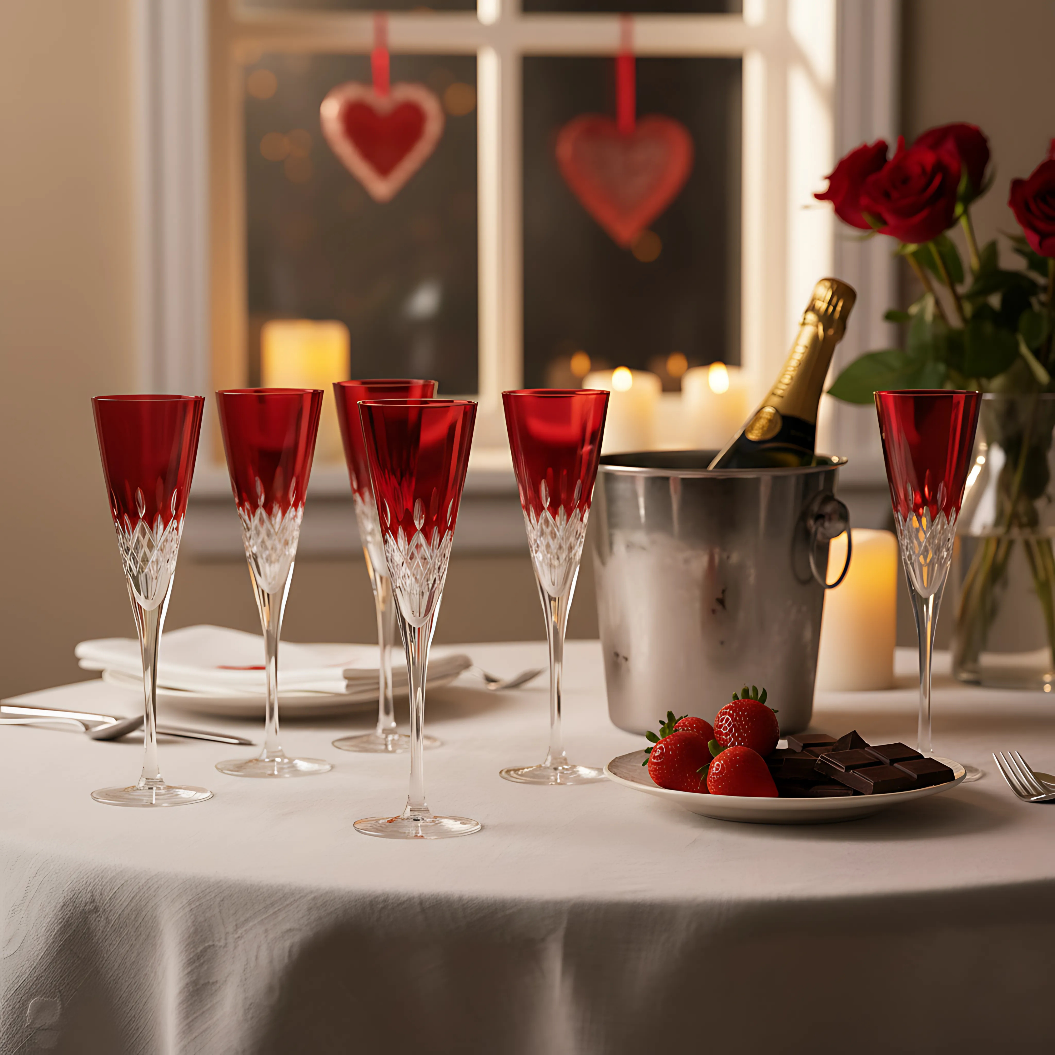 Aria Champagne Flute - Set Of 2 - Margerie Crystal USA