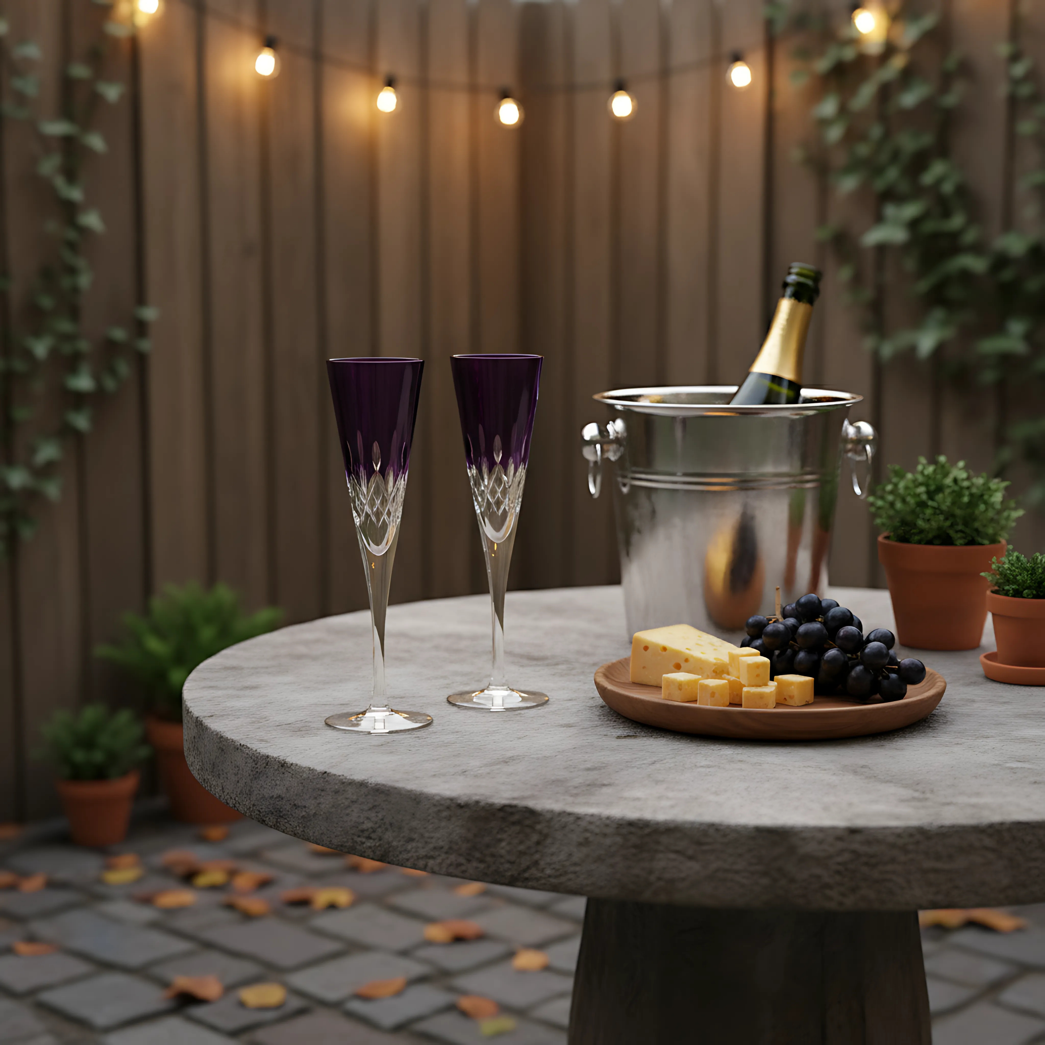 Aria Champagne Flute - Set Of 2 - Margerie Crystal USA