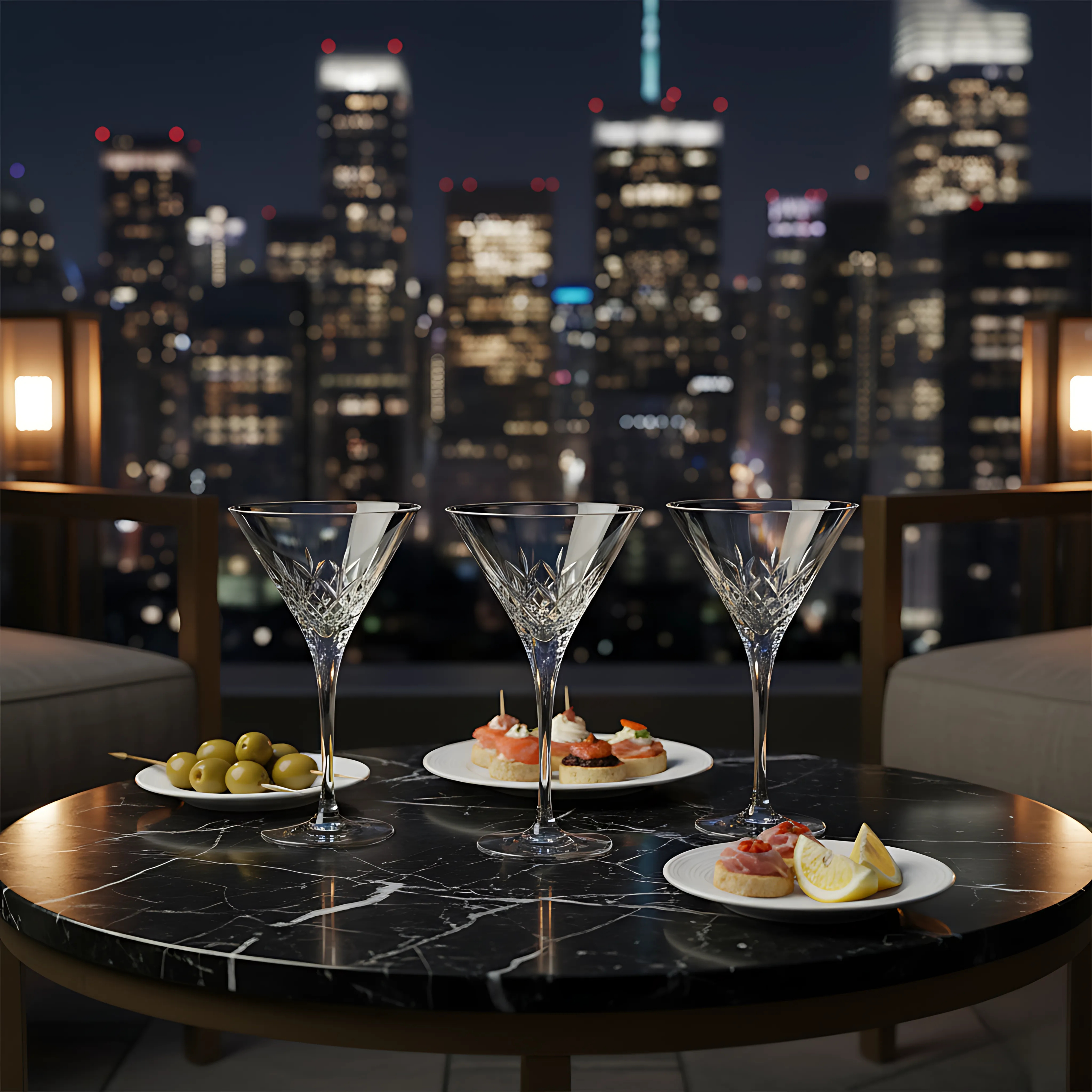 Aria Martini Glass - Set Of 2 - Margerie Crystal USA