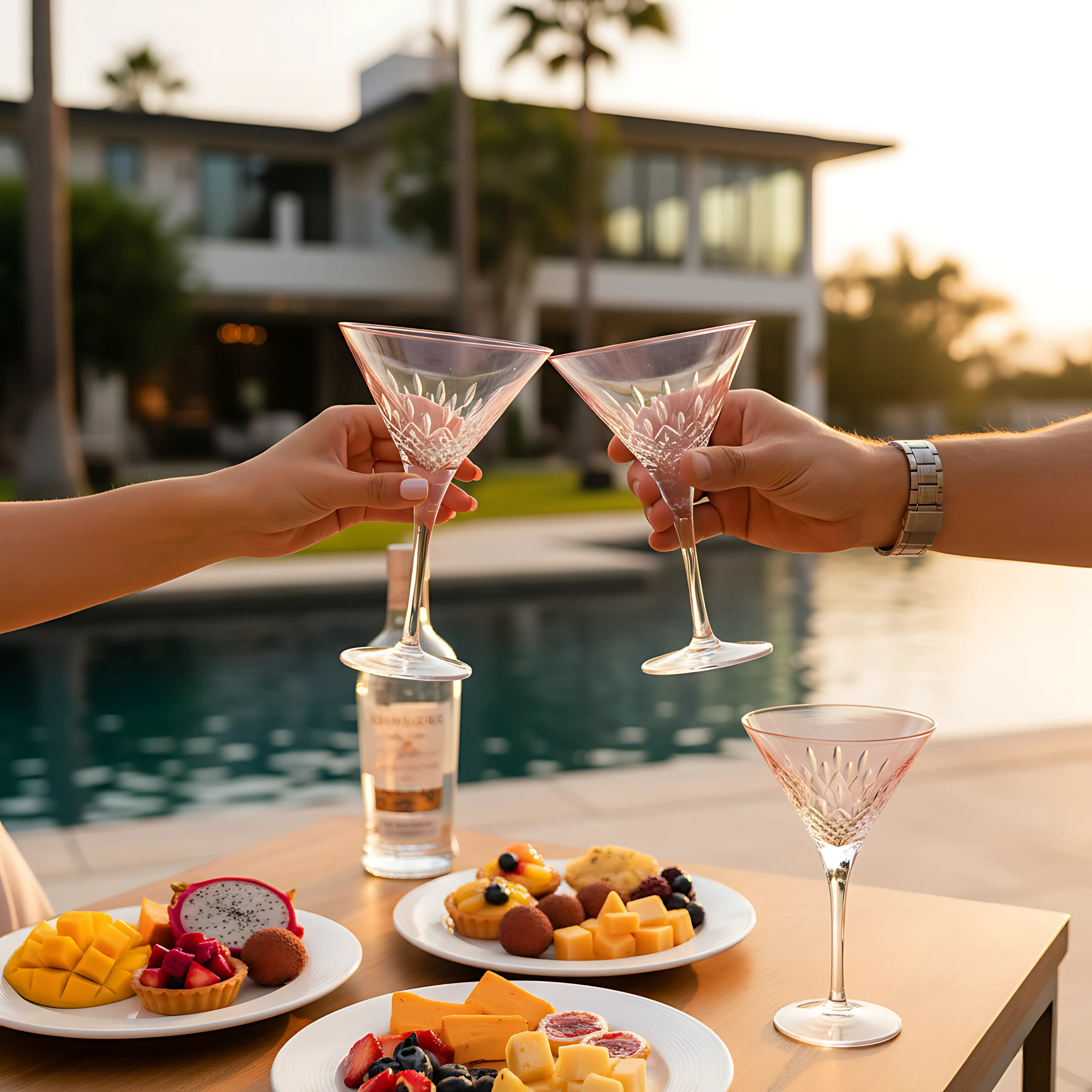 Aria Martini Glass - Set Of 2 - Margerie Crystal USA