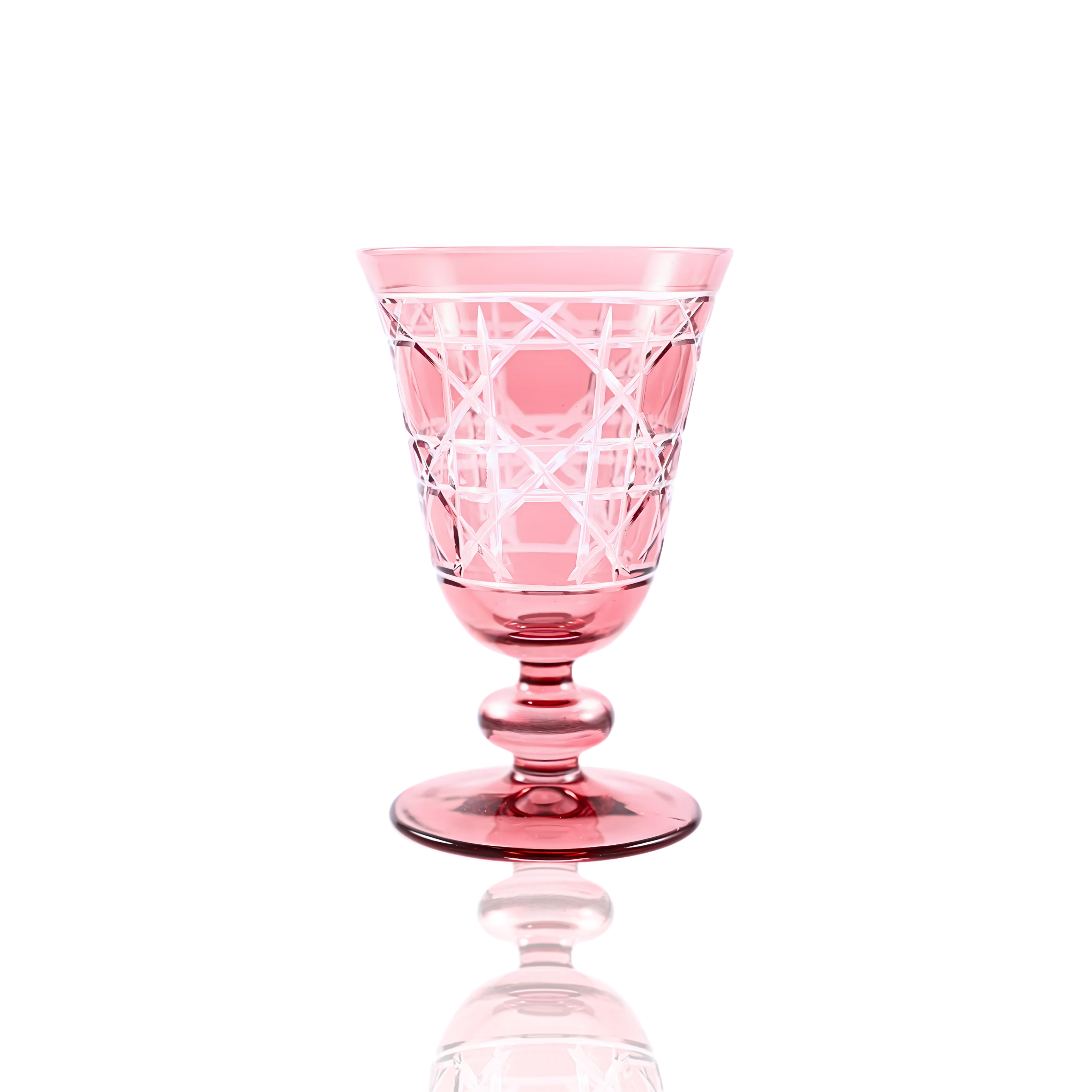 Gloria Cut Crystal Wine Goblet - Set Of 2 - Margerie Crystal USA
