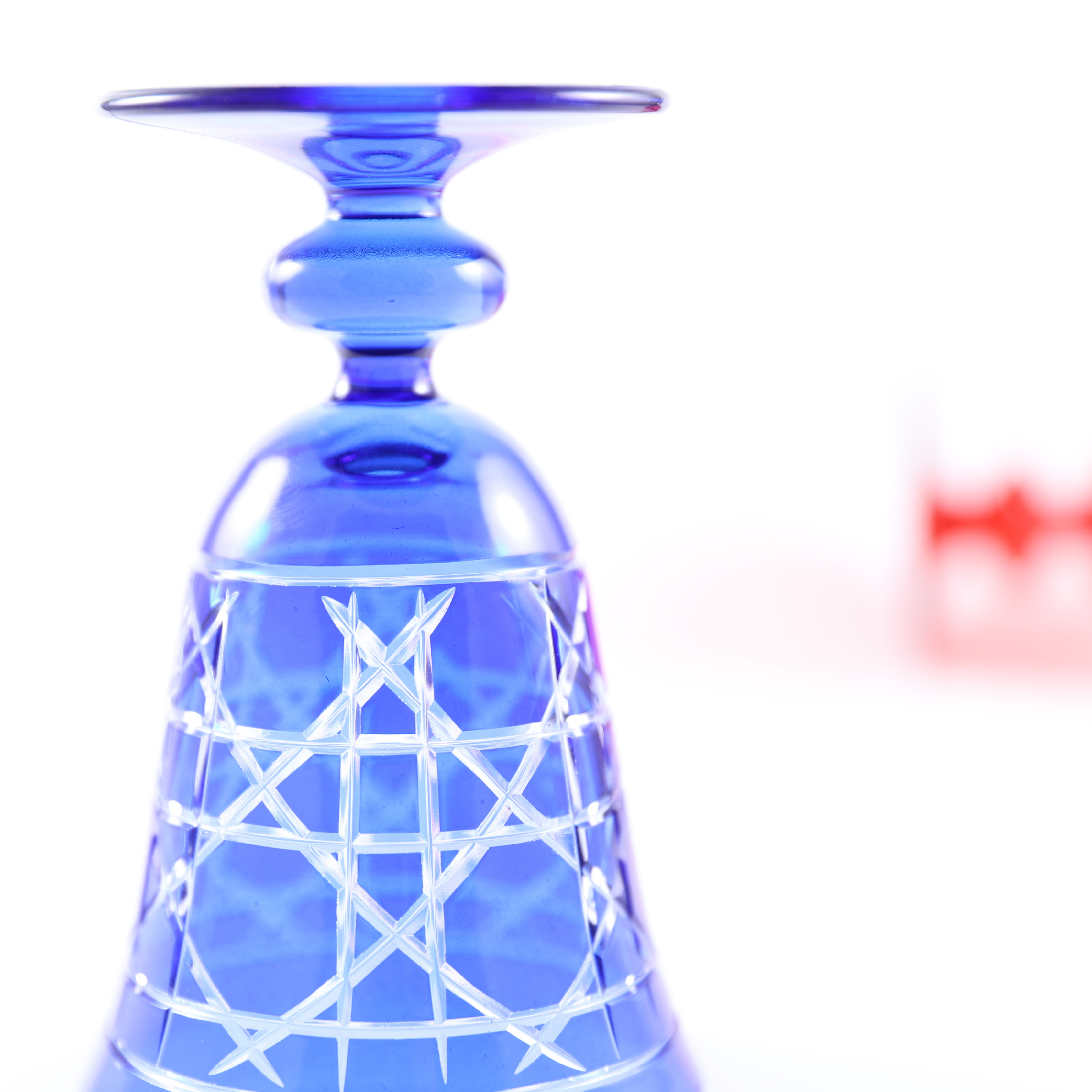 Gloria Cut Crystal Wine Goblet - Set Of 2 - Margerie Crystal USA