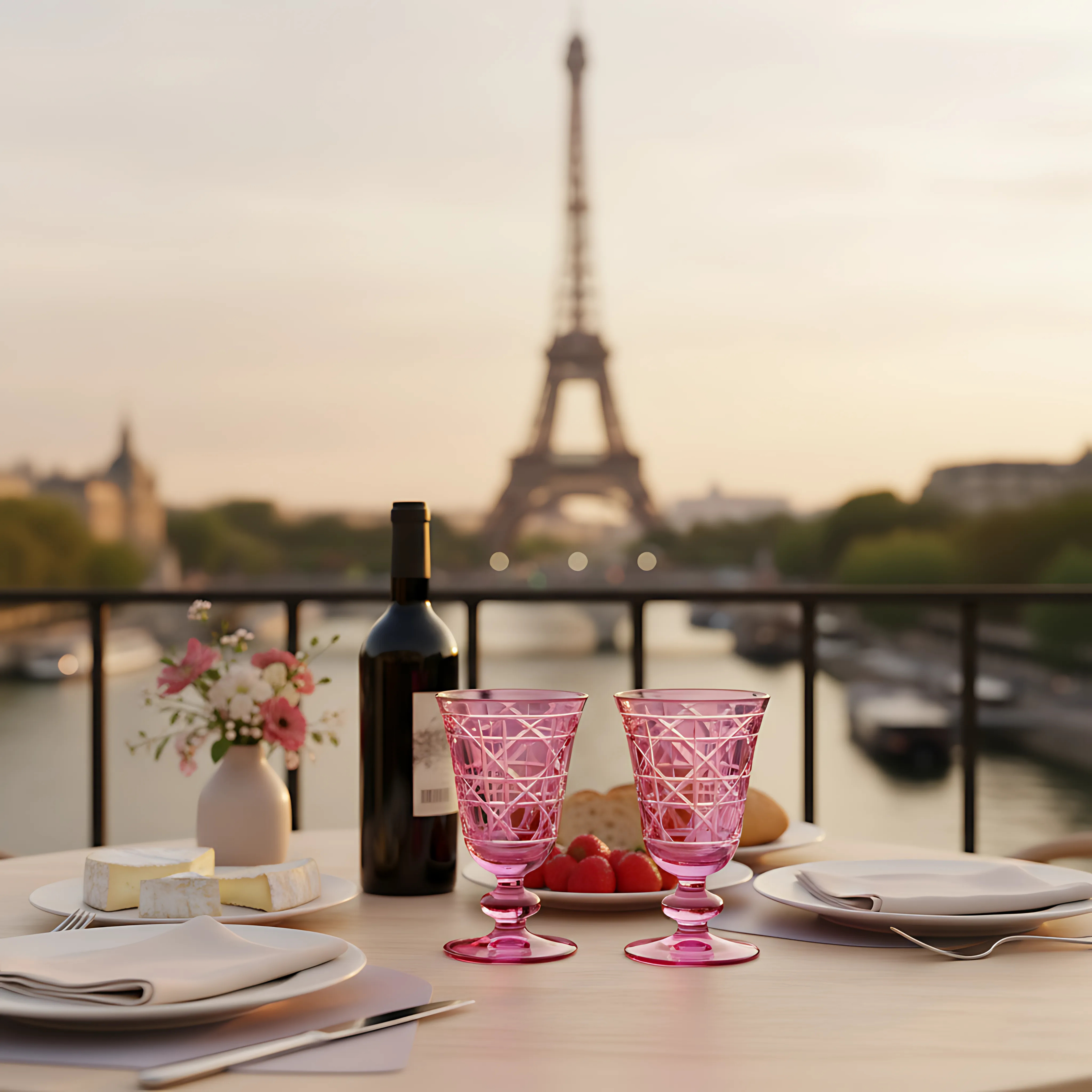 Gloria Cut Crystal Wine Goblet - Set Of 2 - Margerie Crystal USA