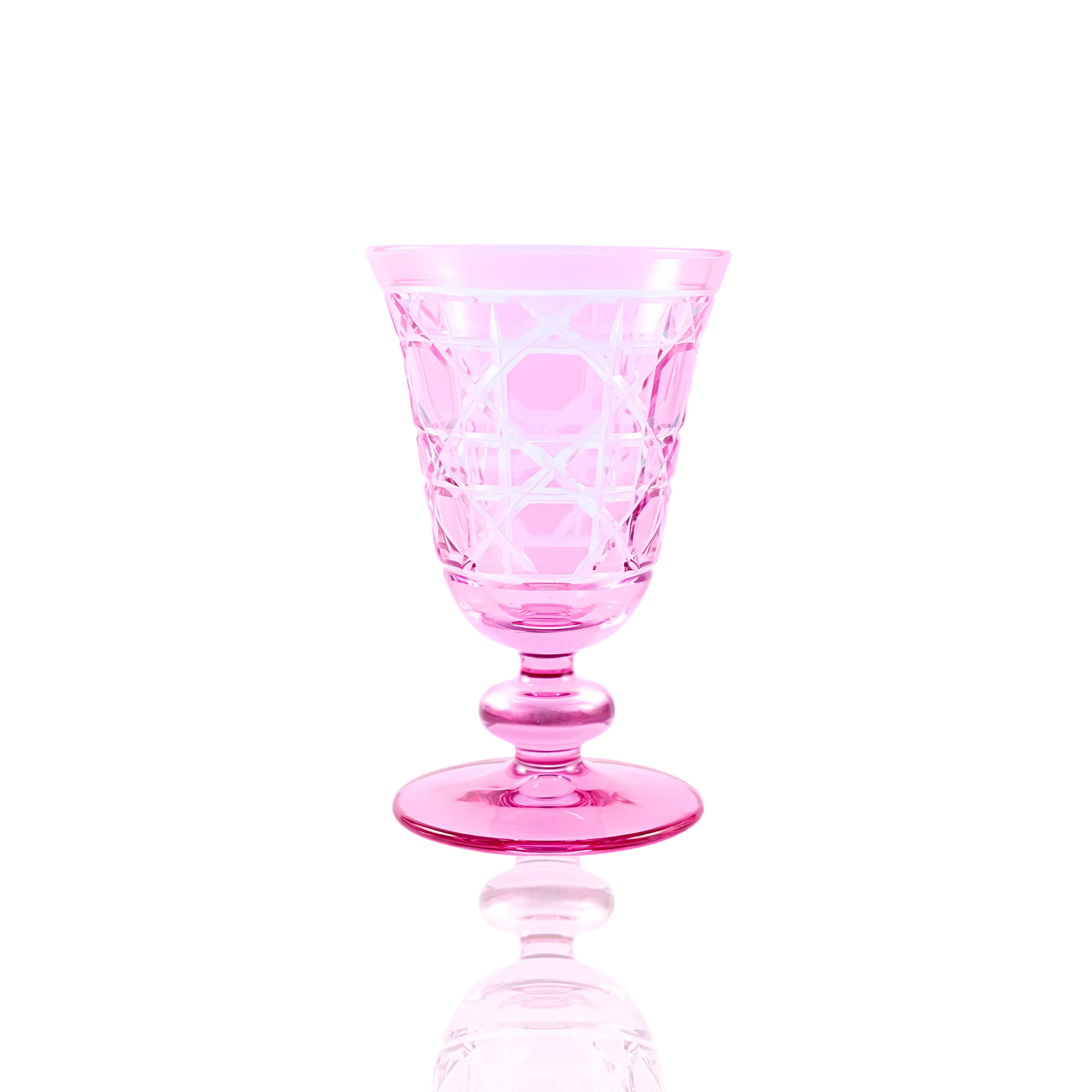 Gloria Cut Crystal Wine Goblet - Set Of 2 - Margerie Crystal USA