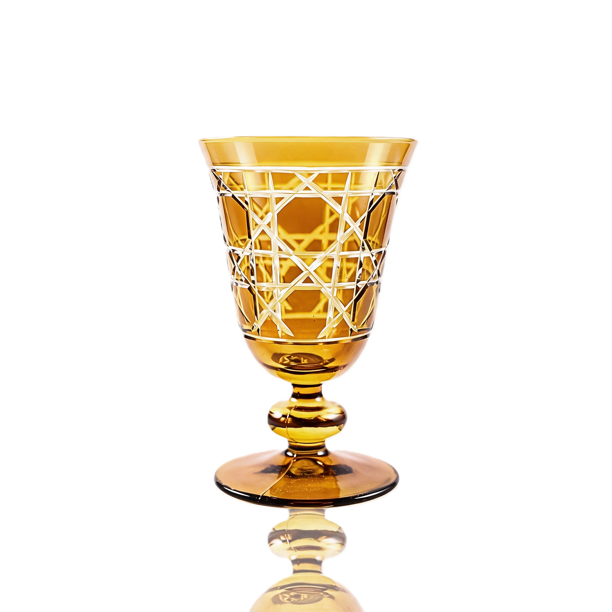 Verre à pied en cristallin taillé Gloria