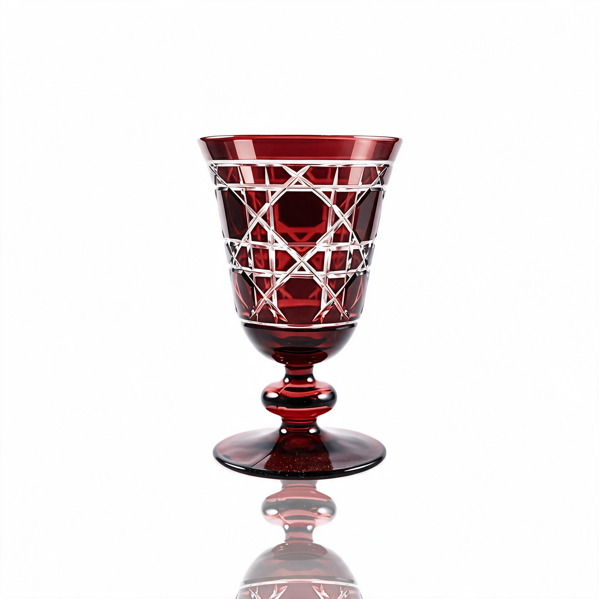 Verre à pied en cristallin taillé Gloria