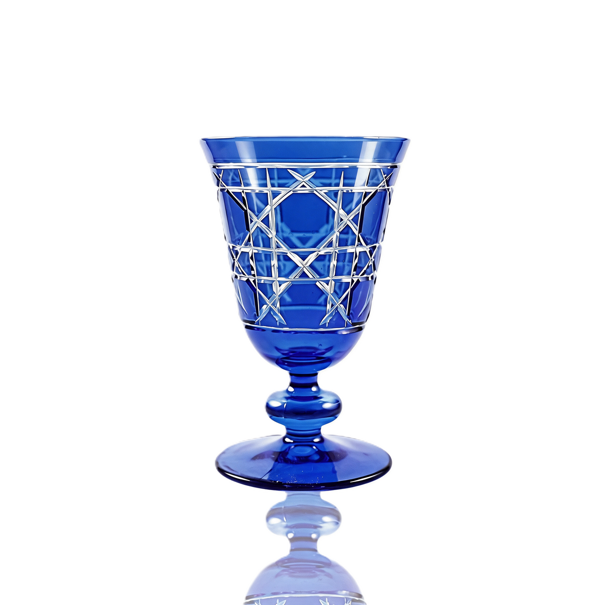 Verre à pied en cristallin taillé Gloria