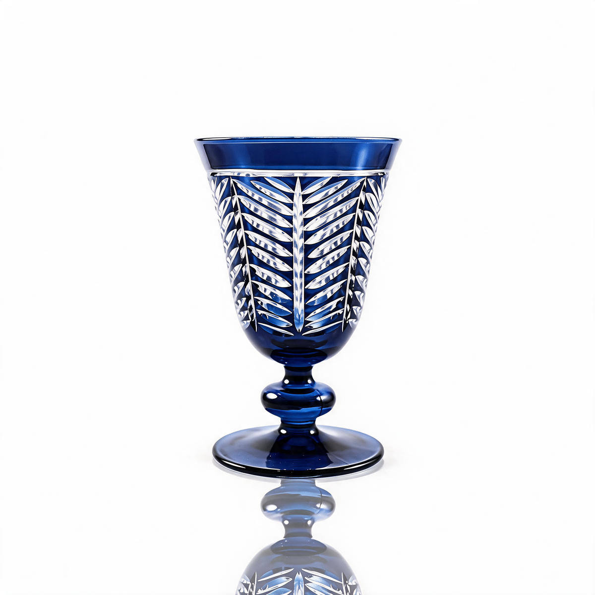 Verre à pied en cristallin taillé Lanza