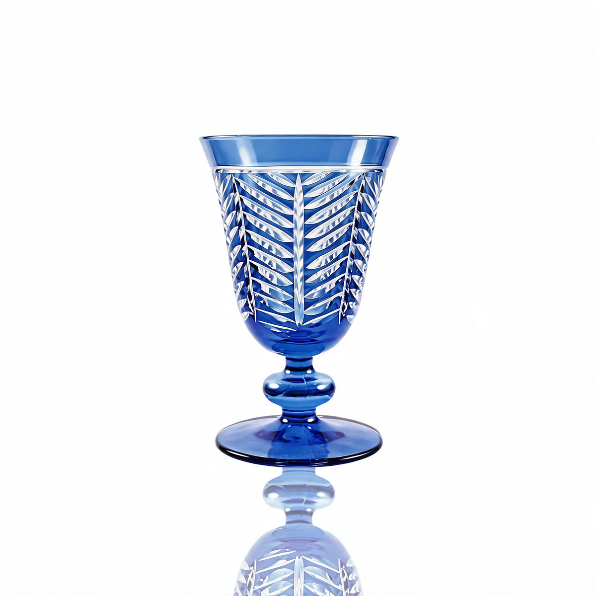 Verre à pied en cristallin taillé Lanza