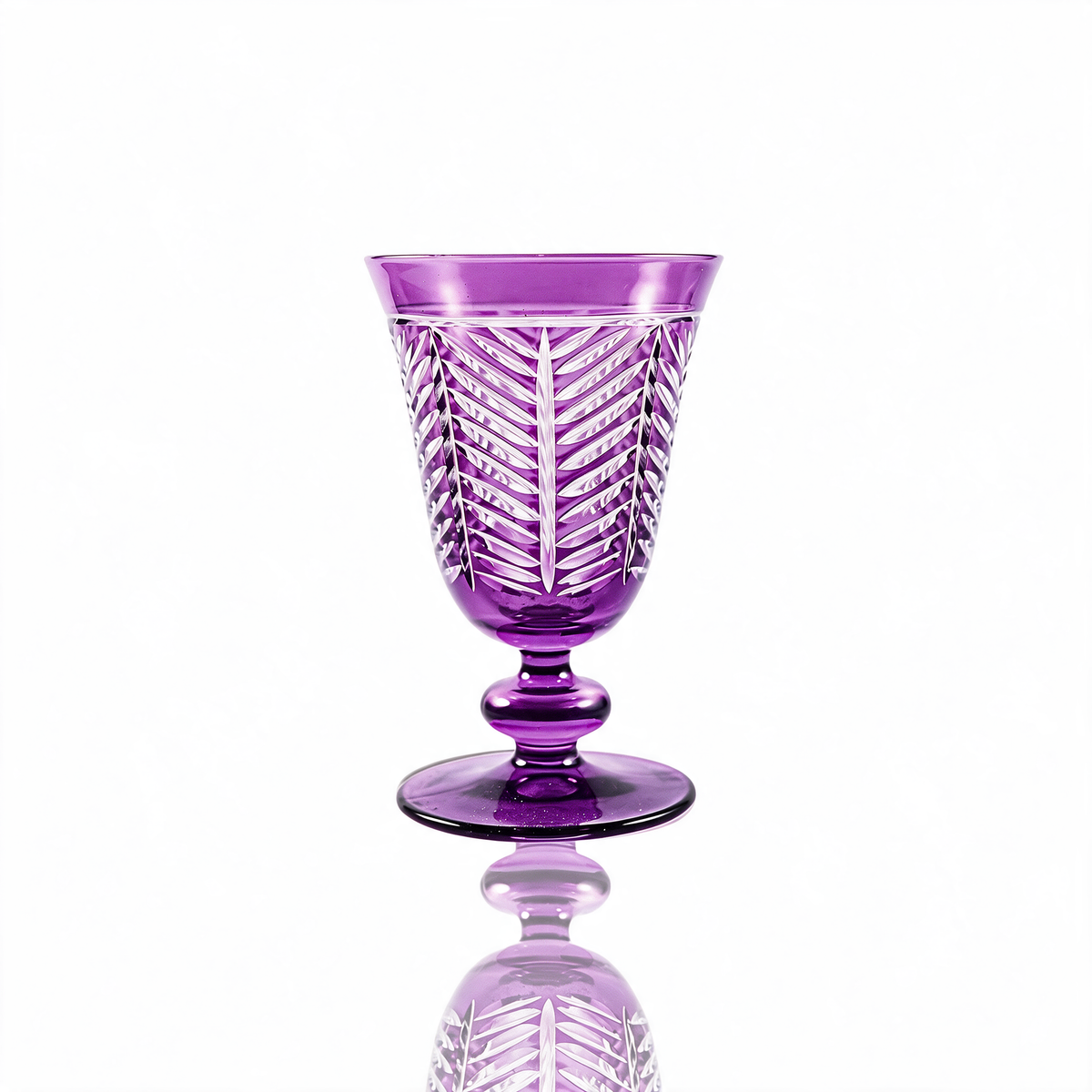 Verre à pied en cristallin taillé Lanza