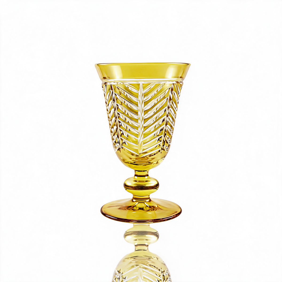 Verre à pied en cristallin taillé Lanza