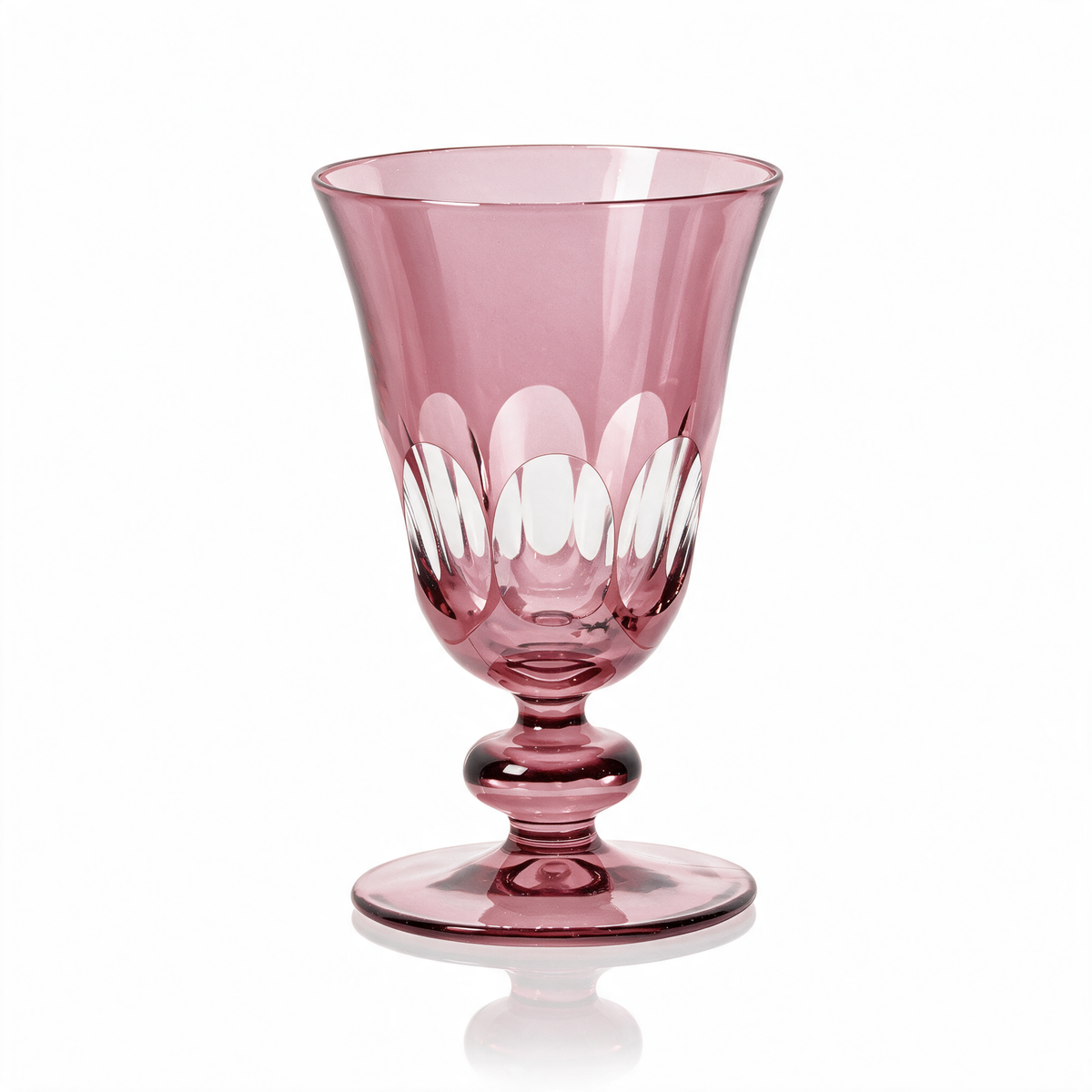 Verre à pied en cristallin taillé Nora