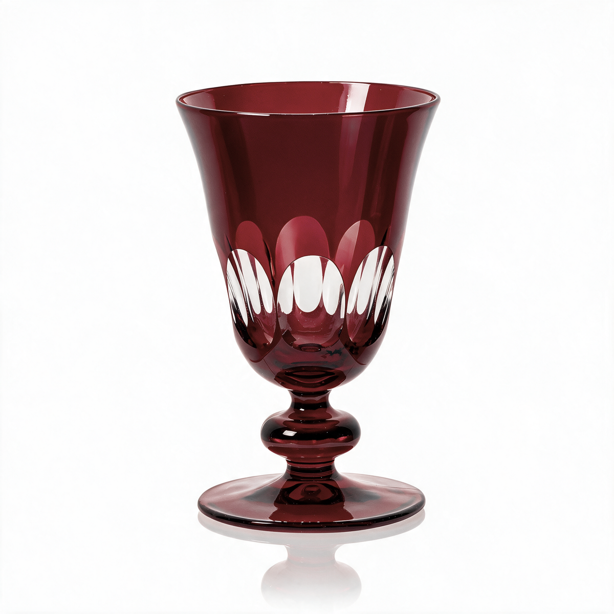 Verre à pied en cristallin taillé Nora