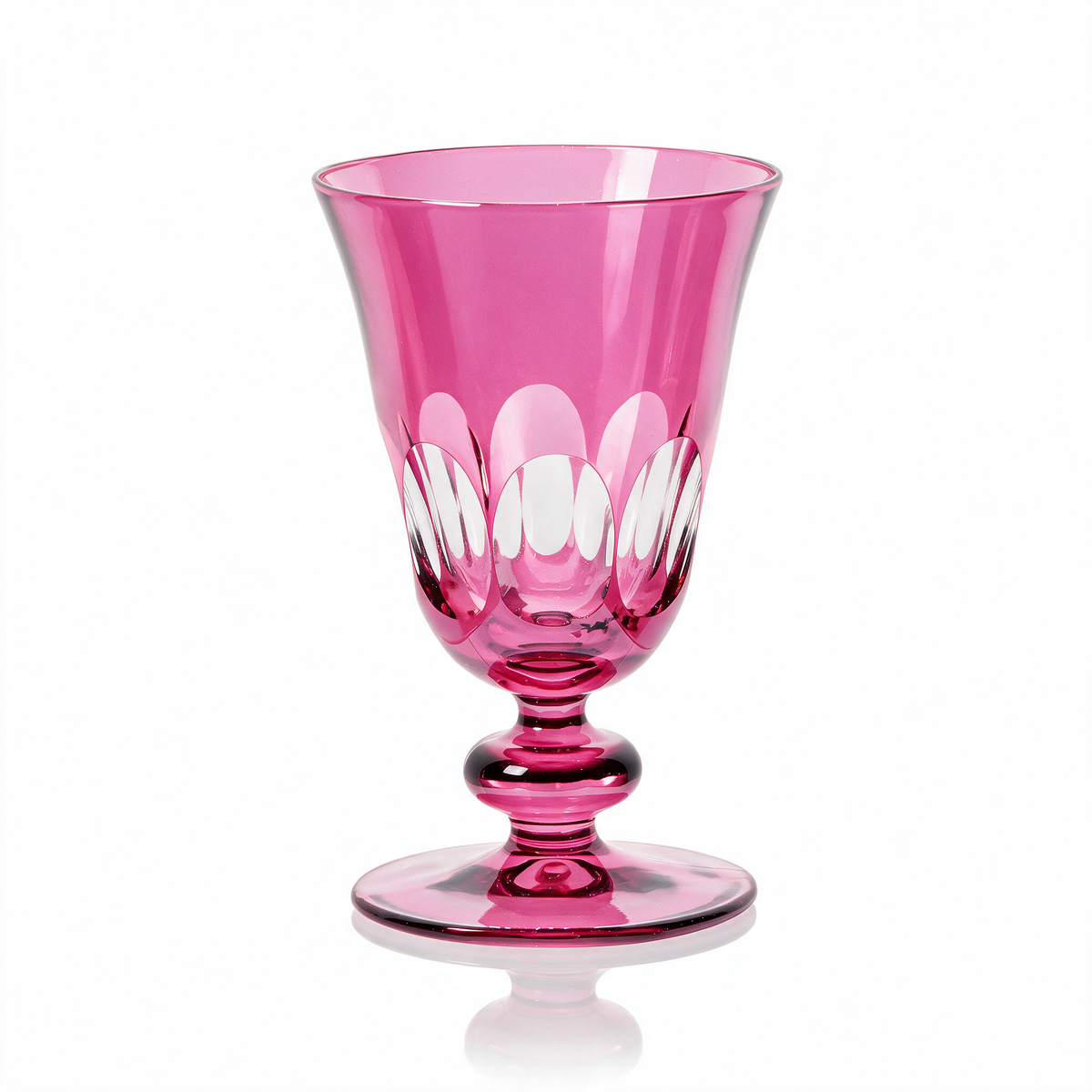 Verre à pied en cristallin taillé Nora