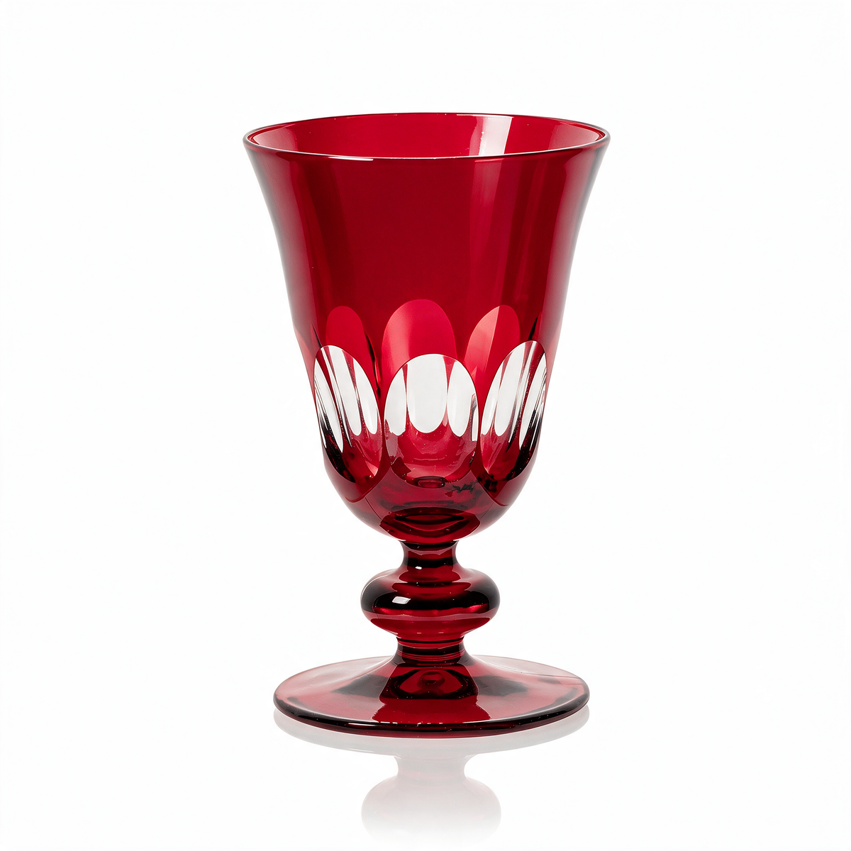 Verre à pied en cristallin taillé Nora