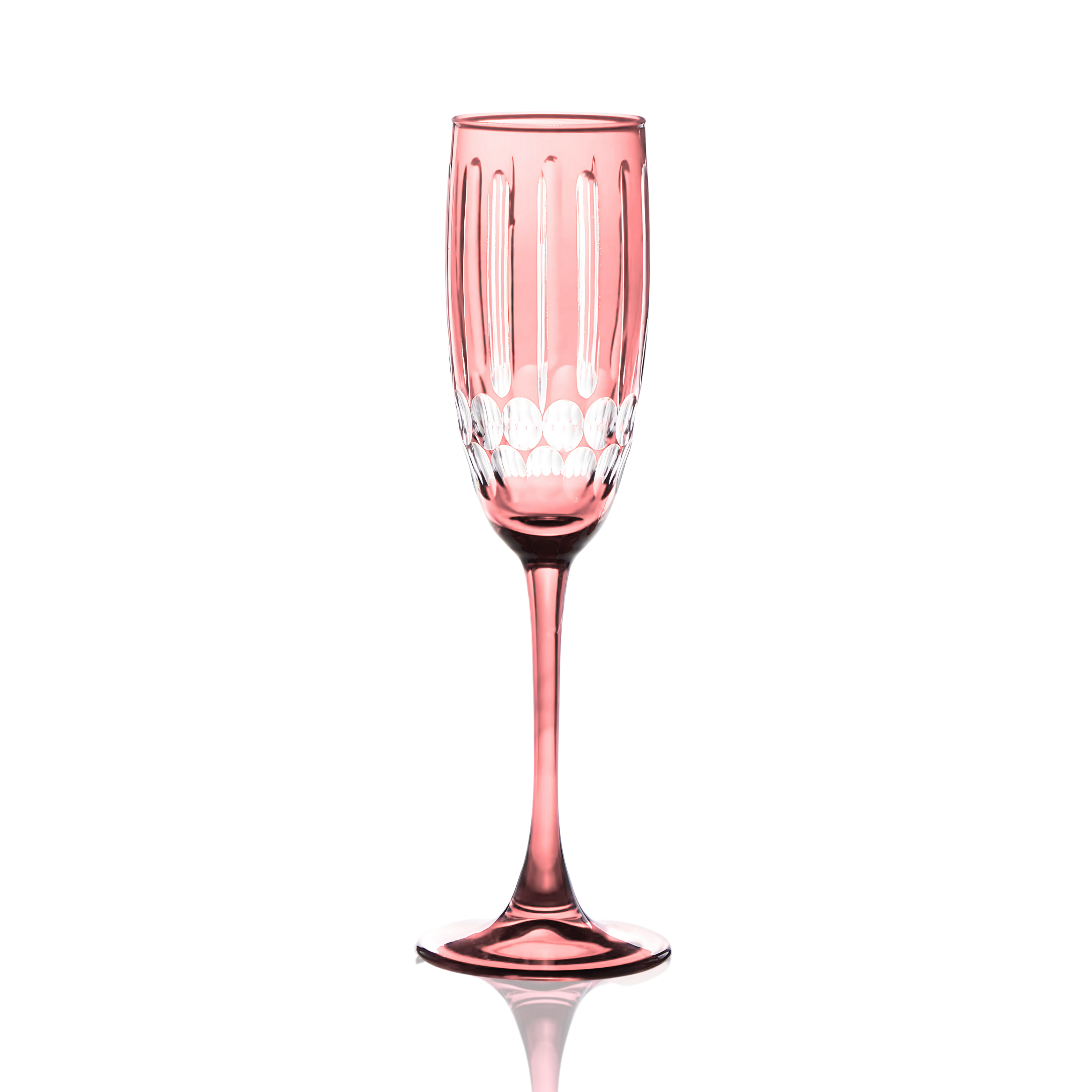 Mayfair Cut Crystal Champagne Flutes - Set Of 2 - Margerie Crystal USA