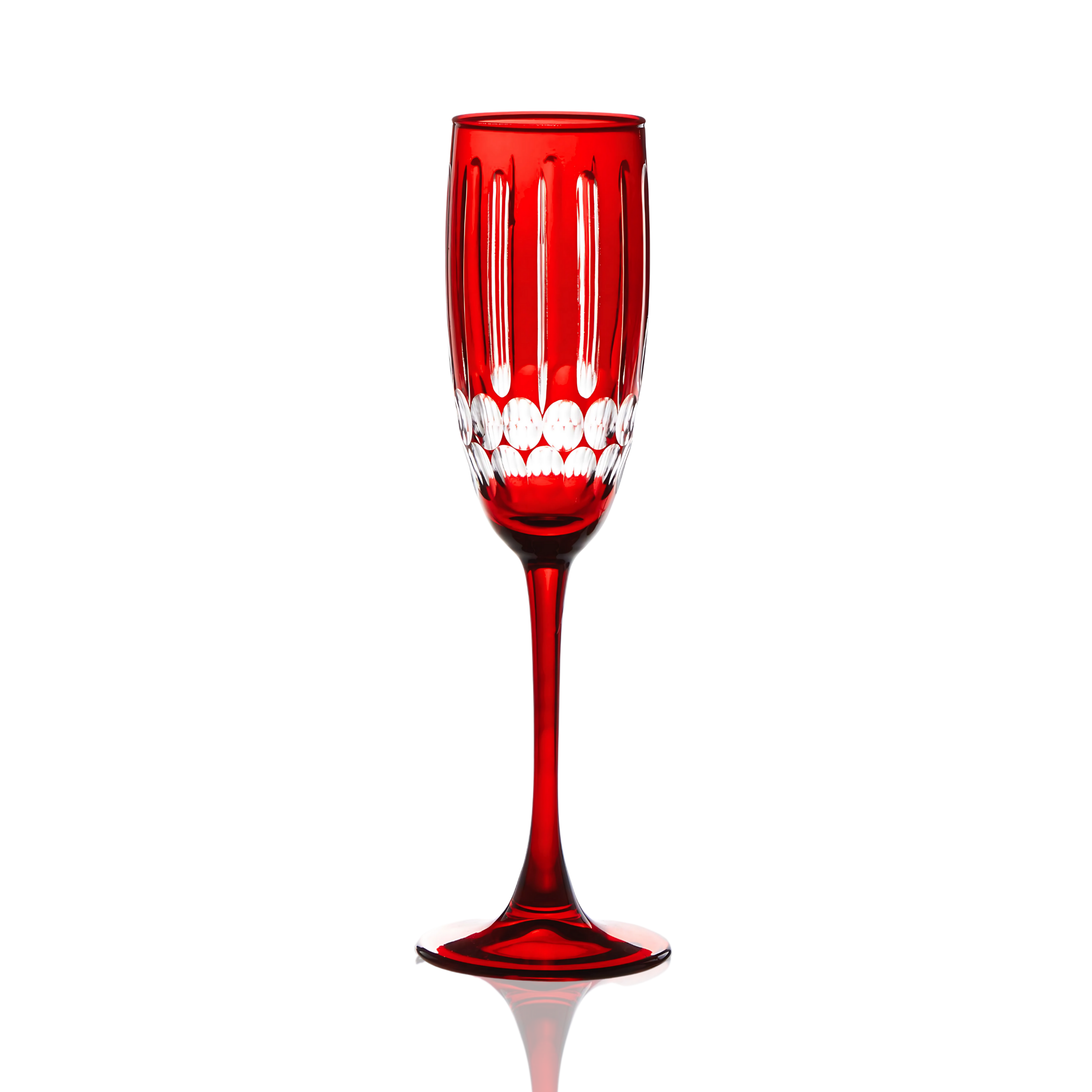 Mayfair Cut Crystal Champagne Flutes - Set Of 2 - Margerie Crystal USA