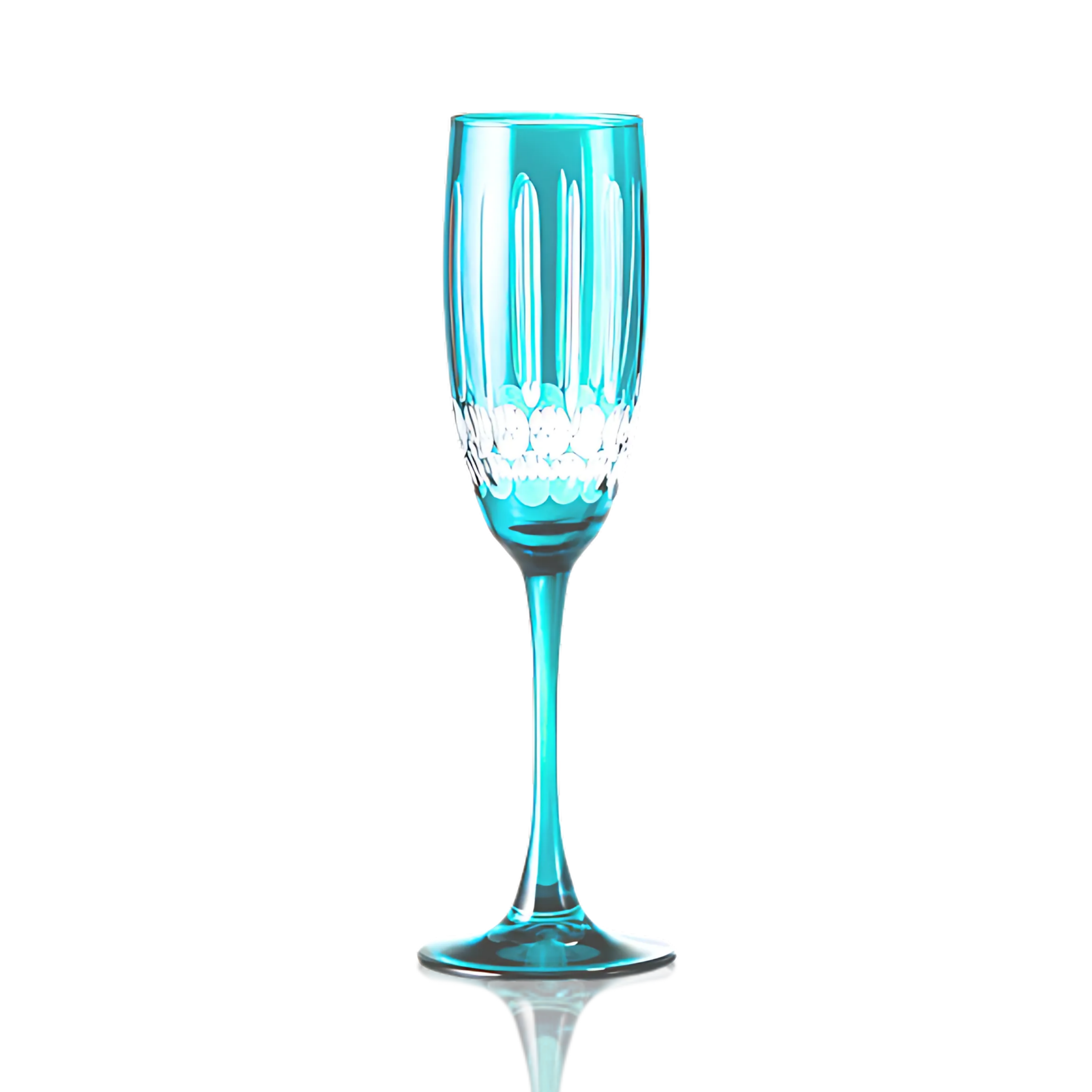 Mayfair Cut Crystal Champagne Flutes - Set Of 2 - Margerie Crystal USA