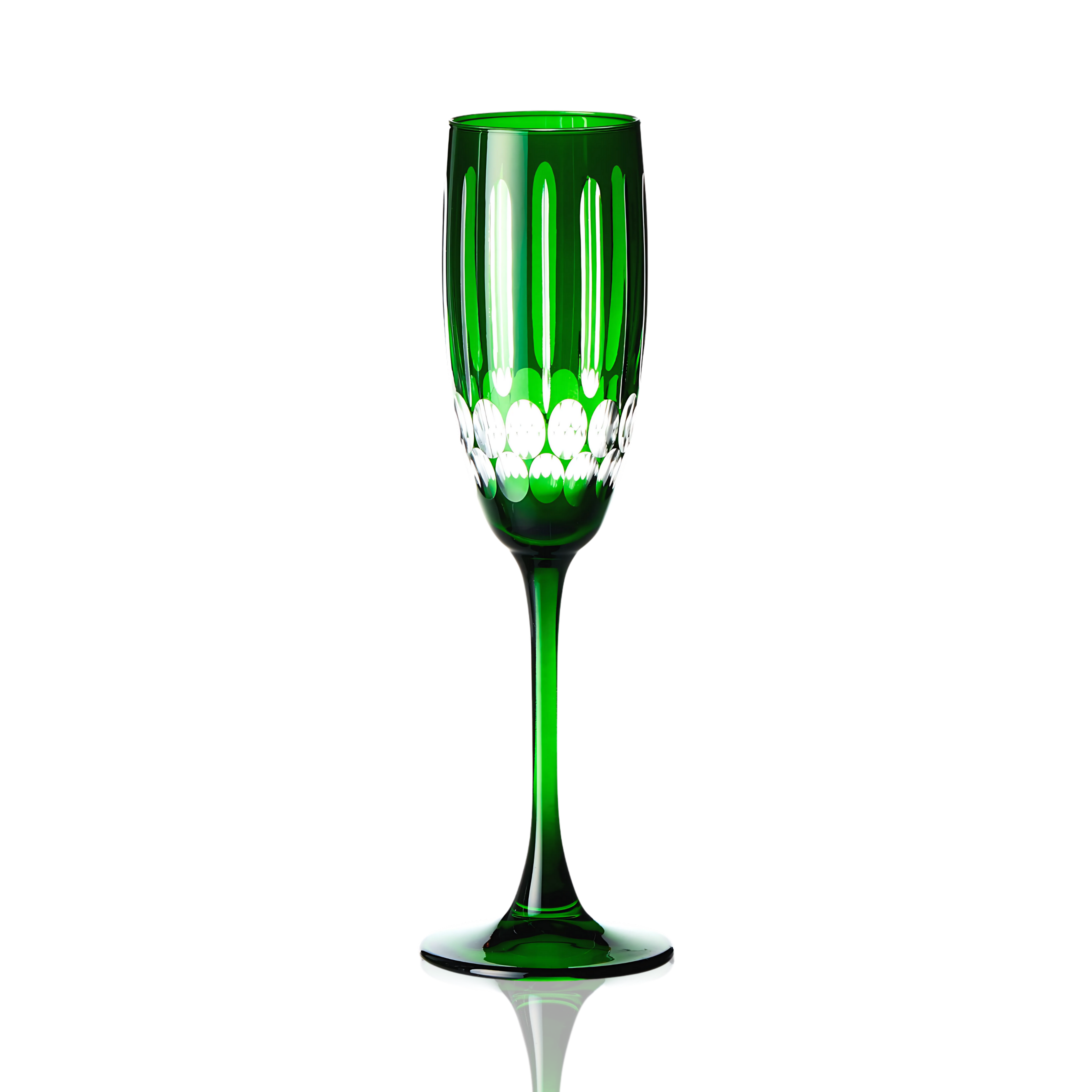 Mayfair Cut Crystal Champagne Flutes - Set Of 2 - Margerie Crystal USA