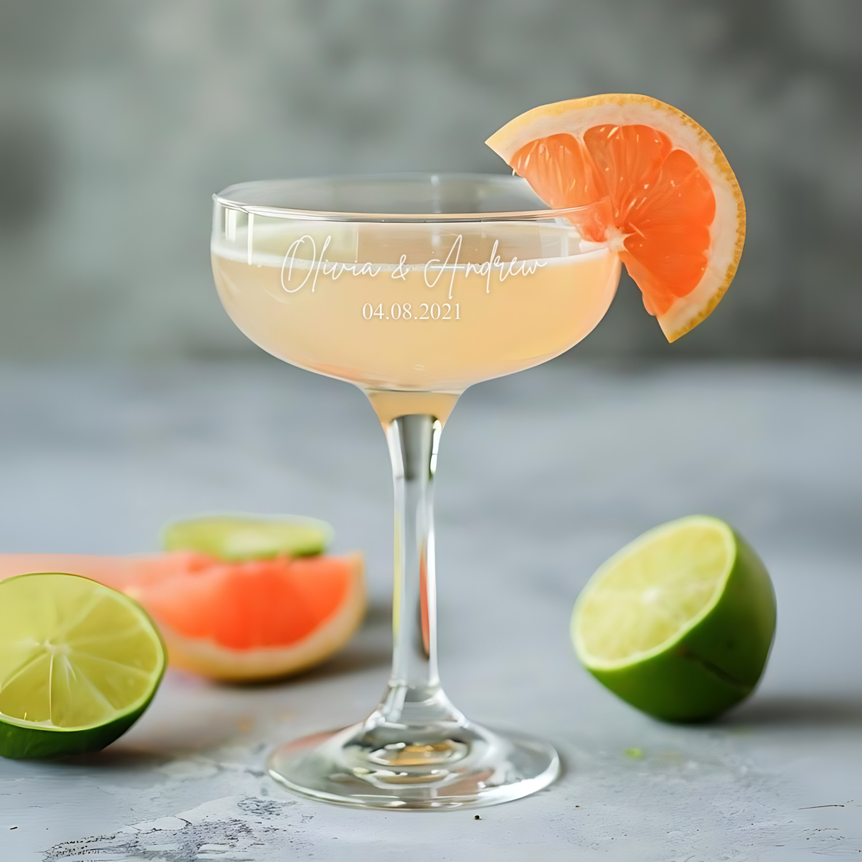 Personalized Coupe Glasses - Set of 2