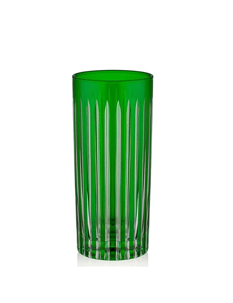 Stella Cut Crystal Highball Glasses - Set Of 2 - Margerie Crystal USA